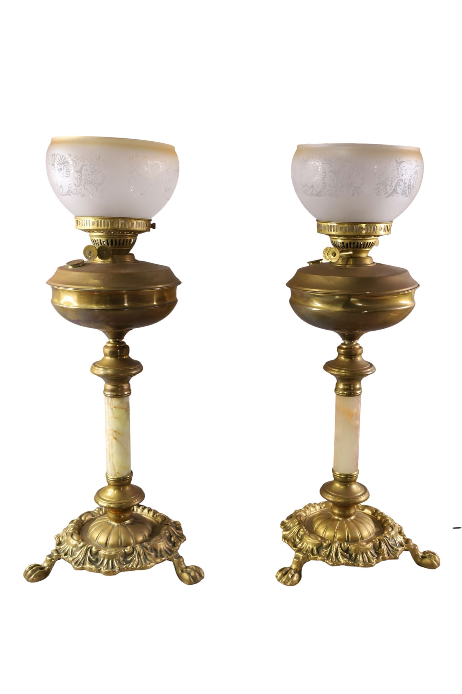 PAIR OF VICTORIAN STYLE LAMPS (1 of 4)