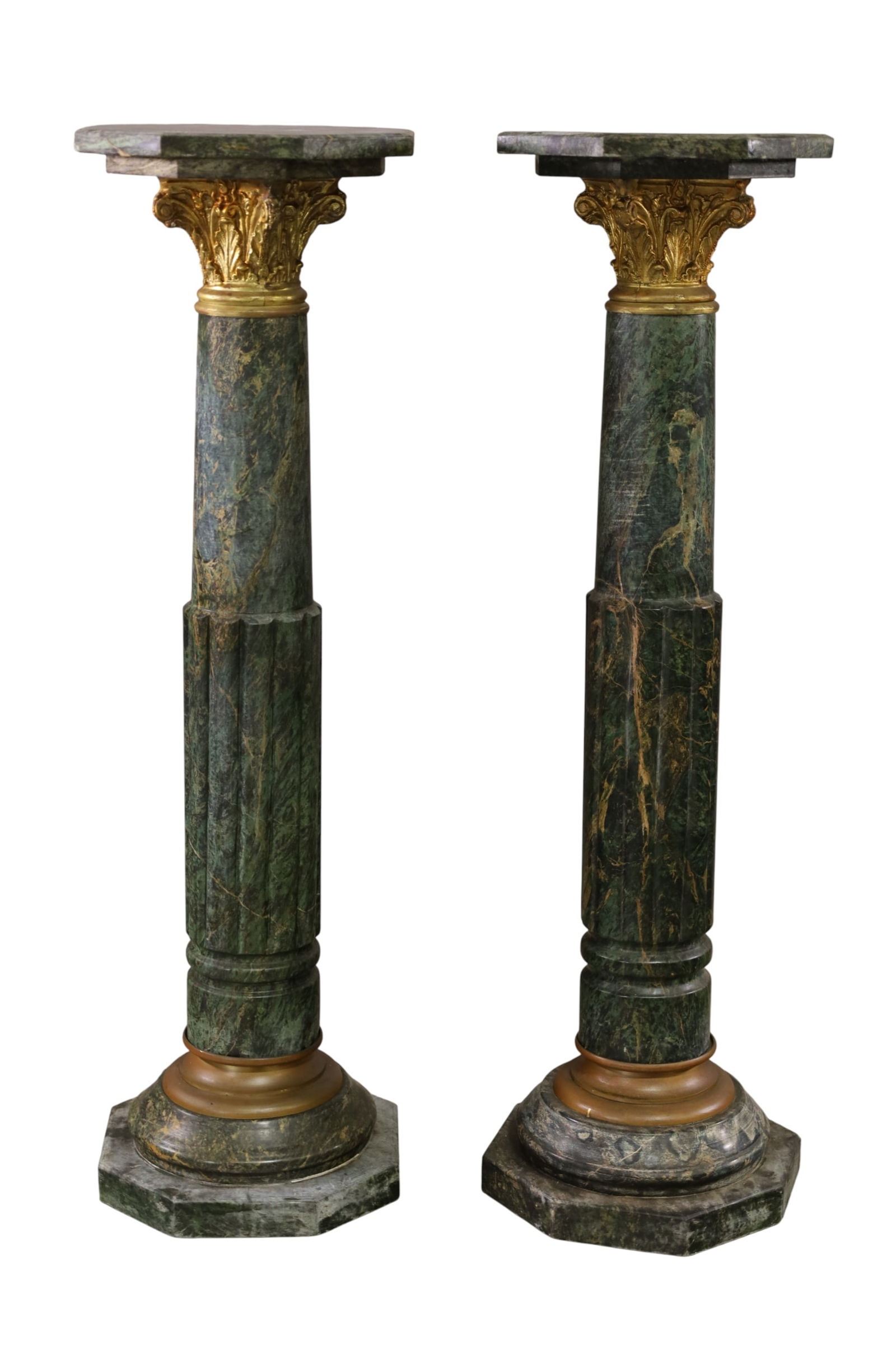 PAIR OF MARBLE PEDESTALS (1 of 3)