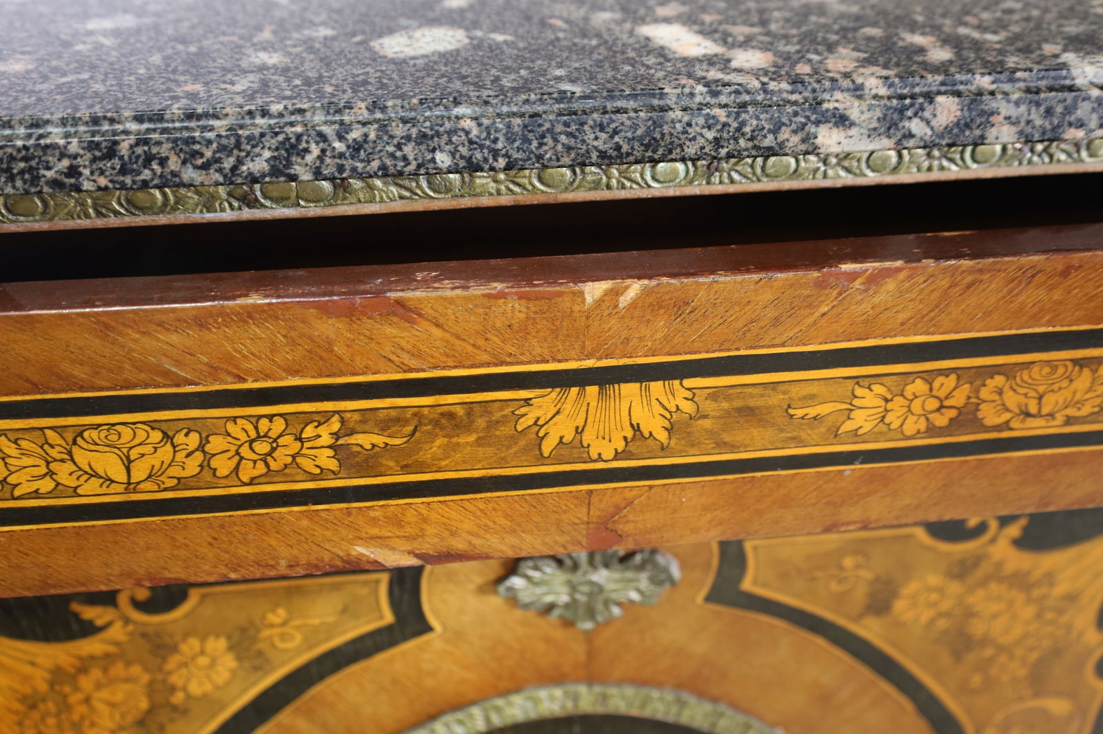 FRENCH STYLE MARBLE TOP SERVER - 4