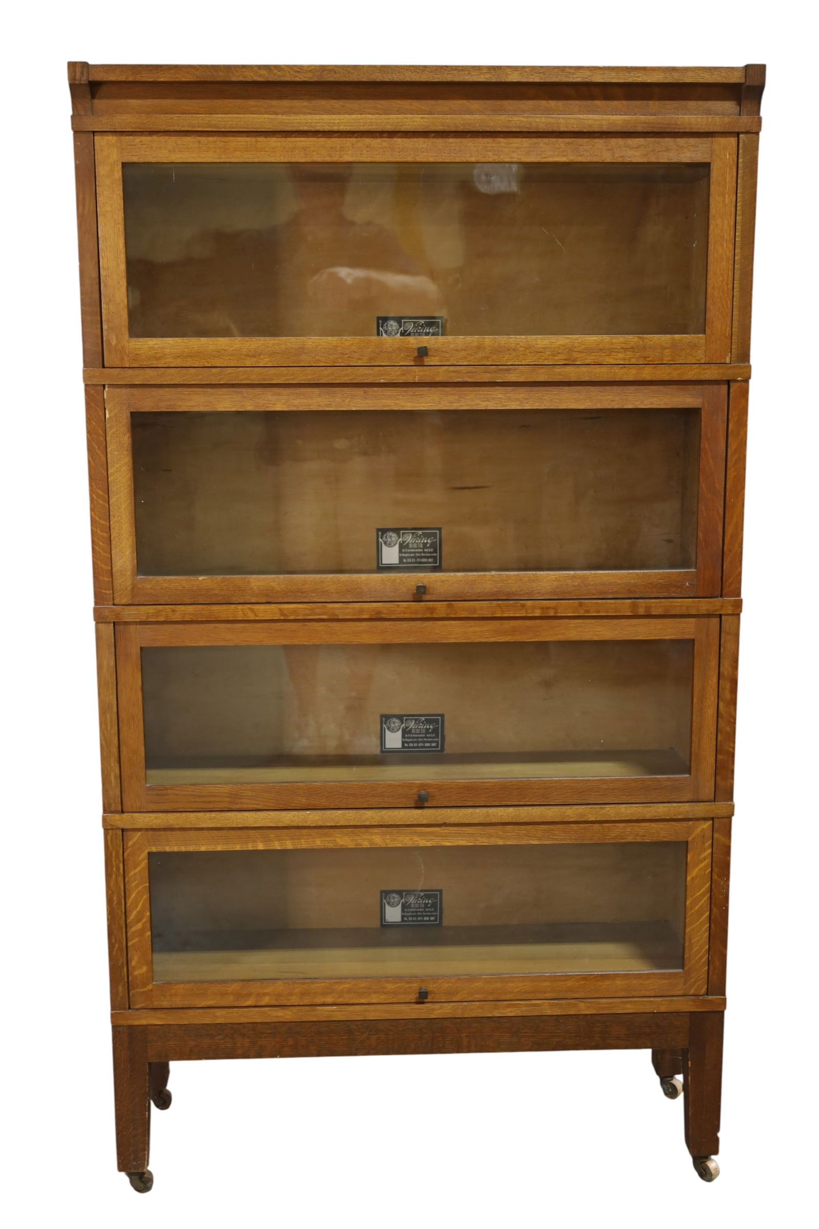 1900'S AM. OAK STACKING LAWYER'S BOOKCASE (1 of 3)