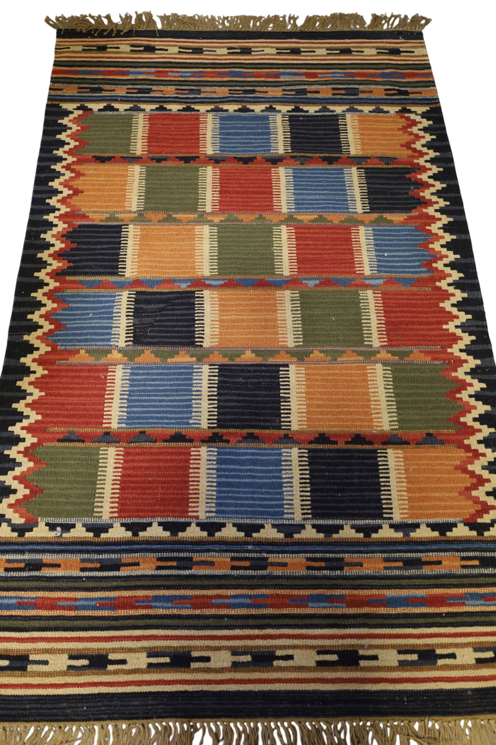 APPROX 5' 10" x 3' 6" FLATWEAVE WOOL RUG (1 of 2)