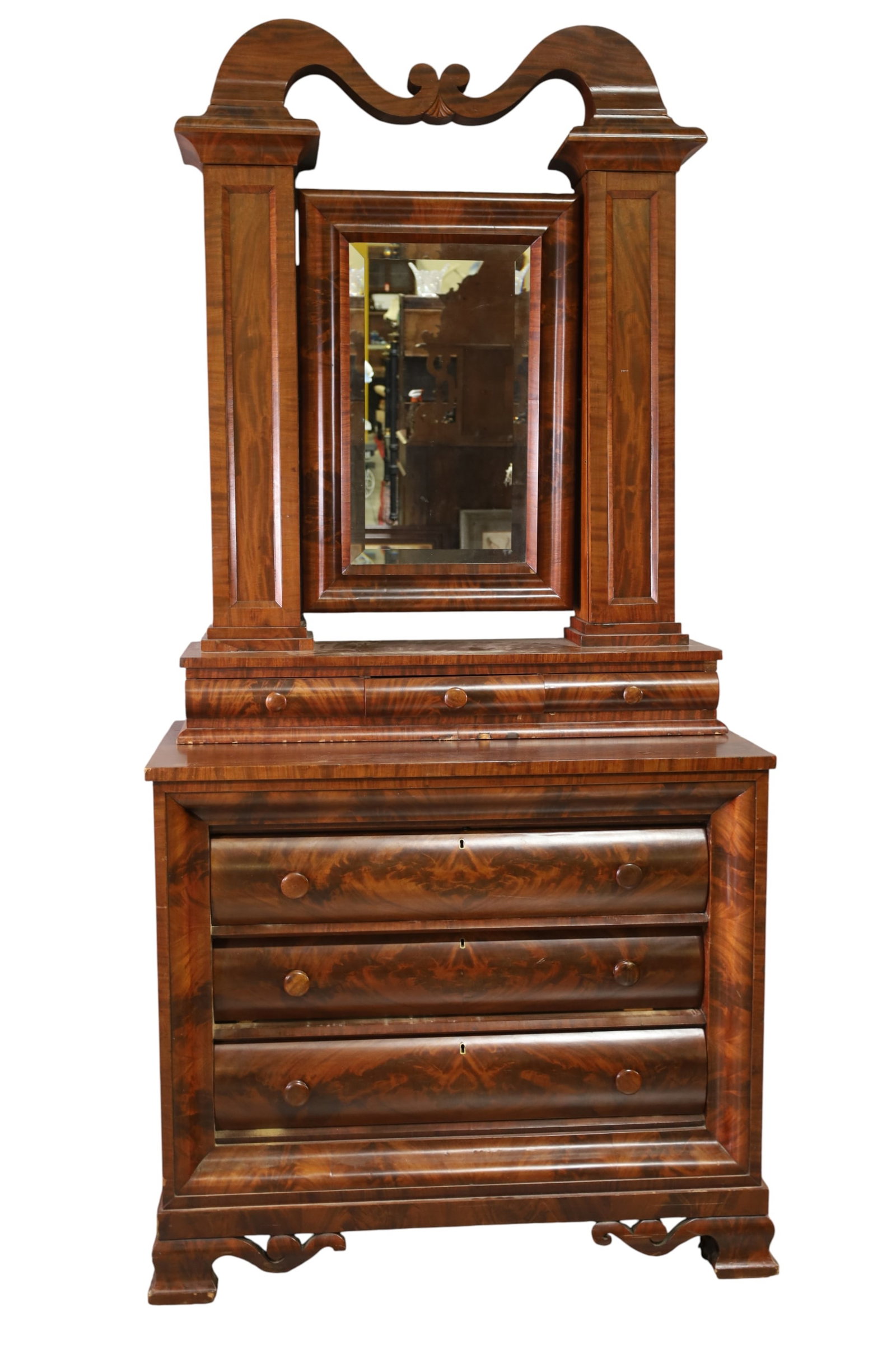 TALL EMPIRE DRESSER AND MIRROR (1 of 7)