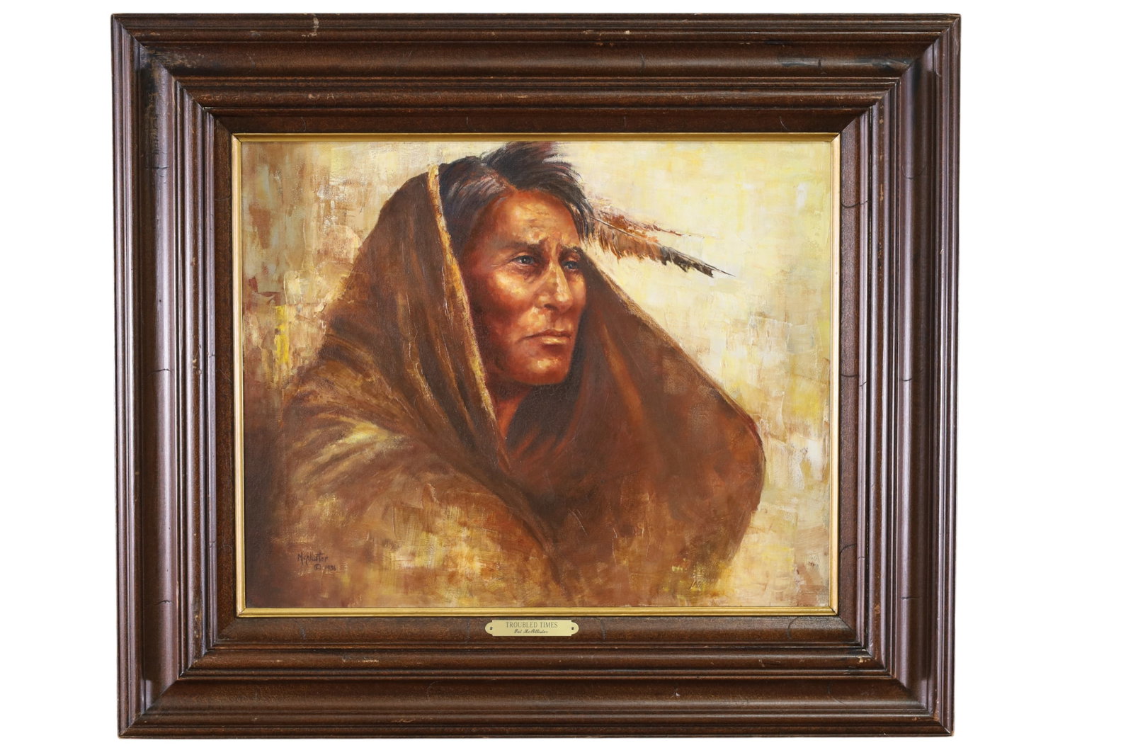 PAT MCALLISTER NATIVE AMERICAN OIL PAINTING (1 of 2)