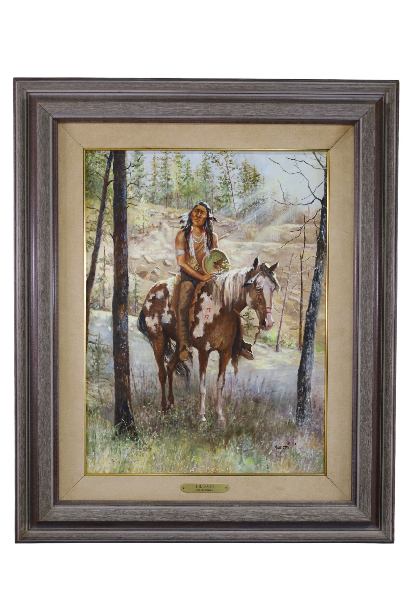 PAT MCALLISTER NATIVE AMERICAN OIL PAINTING (1 of 2)