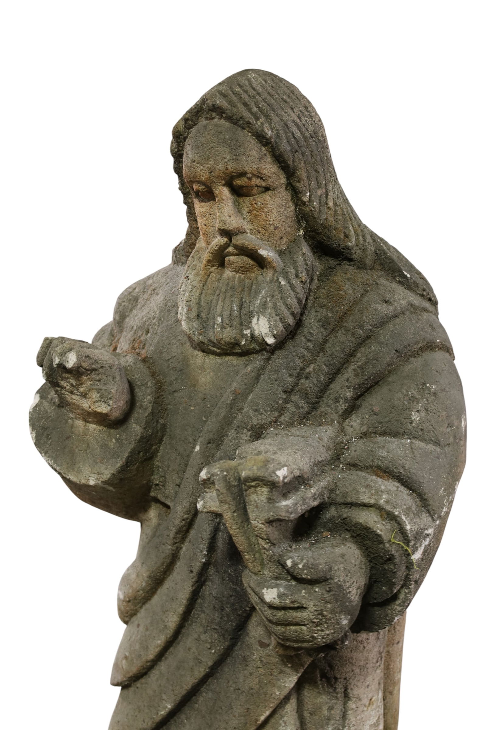 LARGE RELIGIOUS CONCRETE GARDEN STATUE - 3