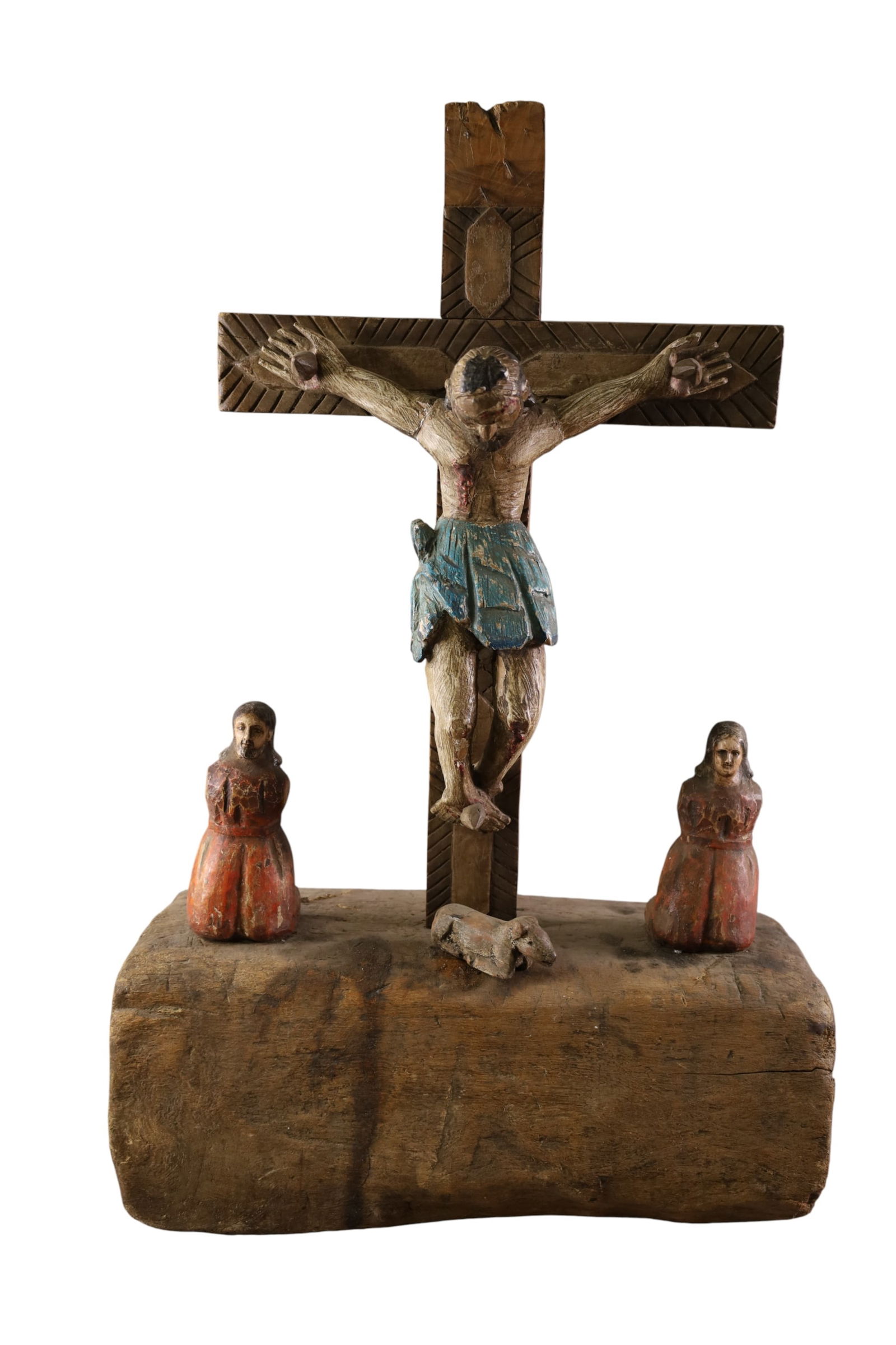 CARVED WOODEN CRUCIFIX (1 of 4)