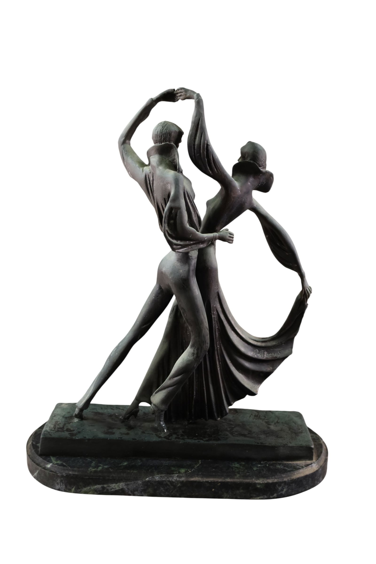 ART DECO STYLE DANCERS BRONZE - 2