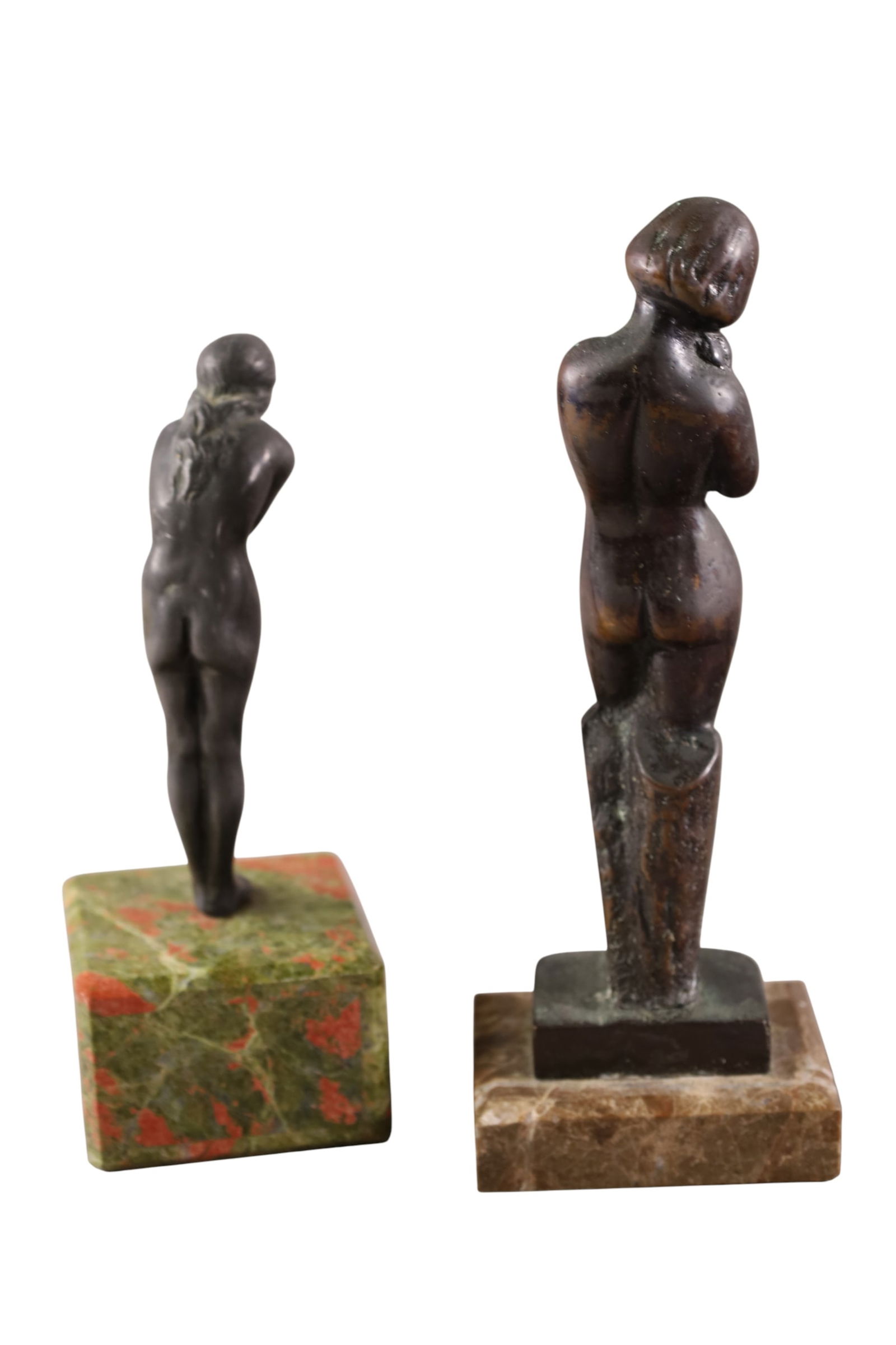 2 SMALL CABINET BRONZES - 2