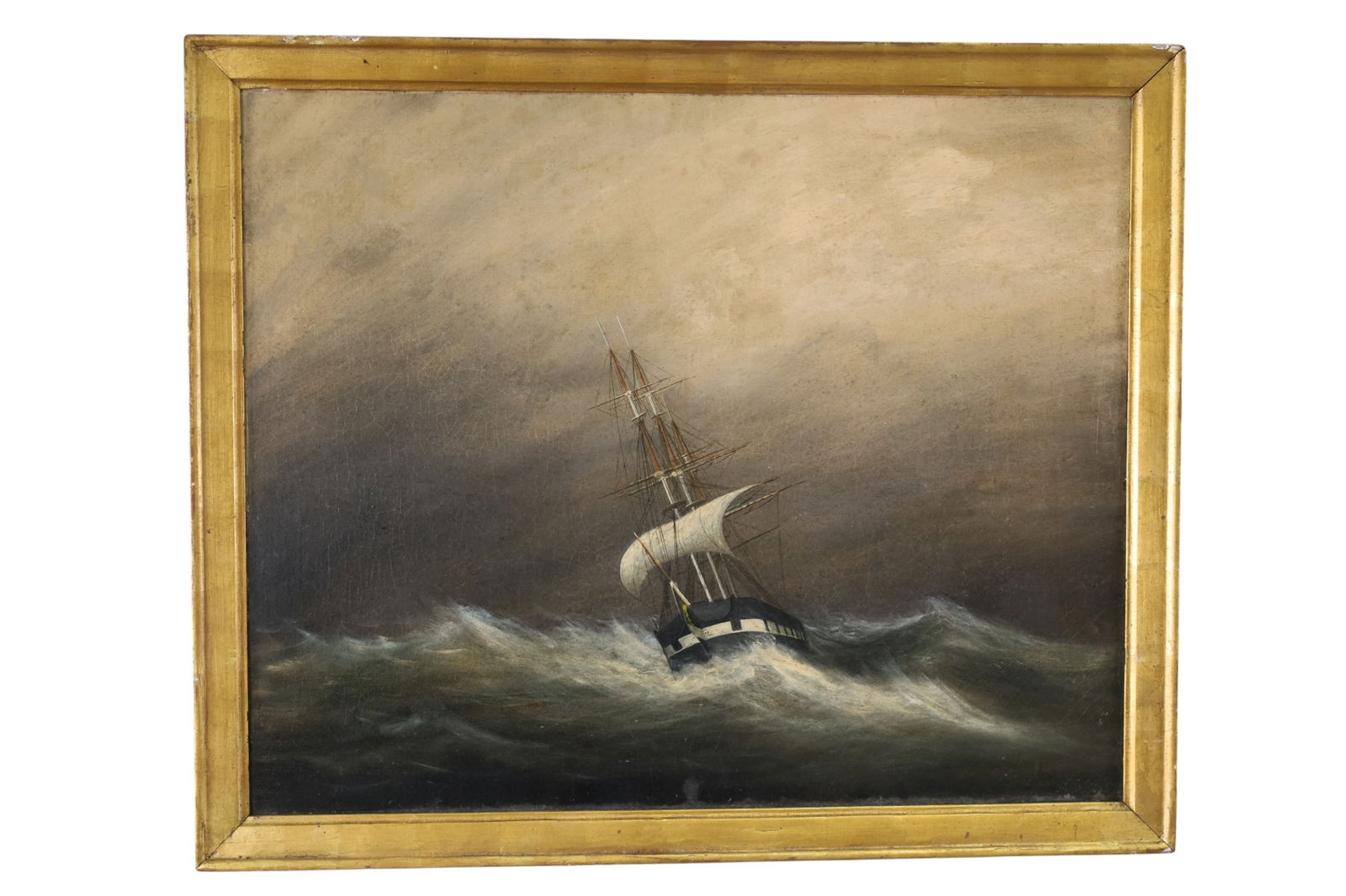 ANTIQUE SHIP PAINTING (1 of 2)