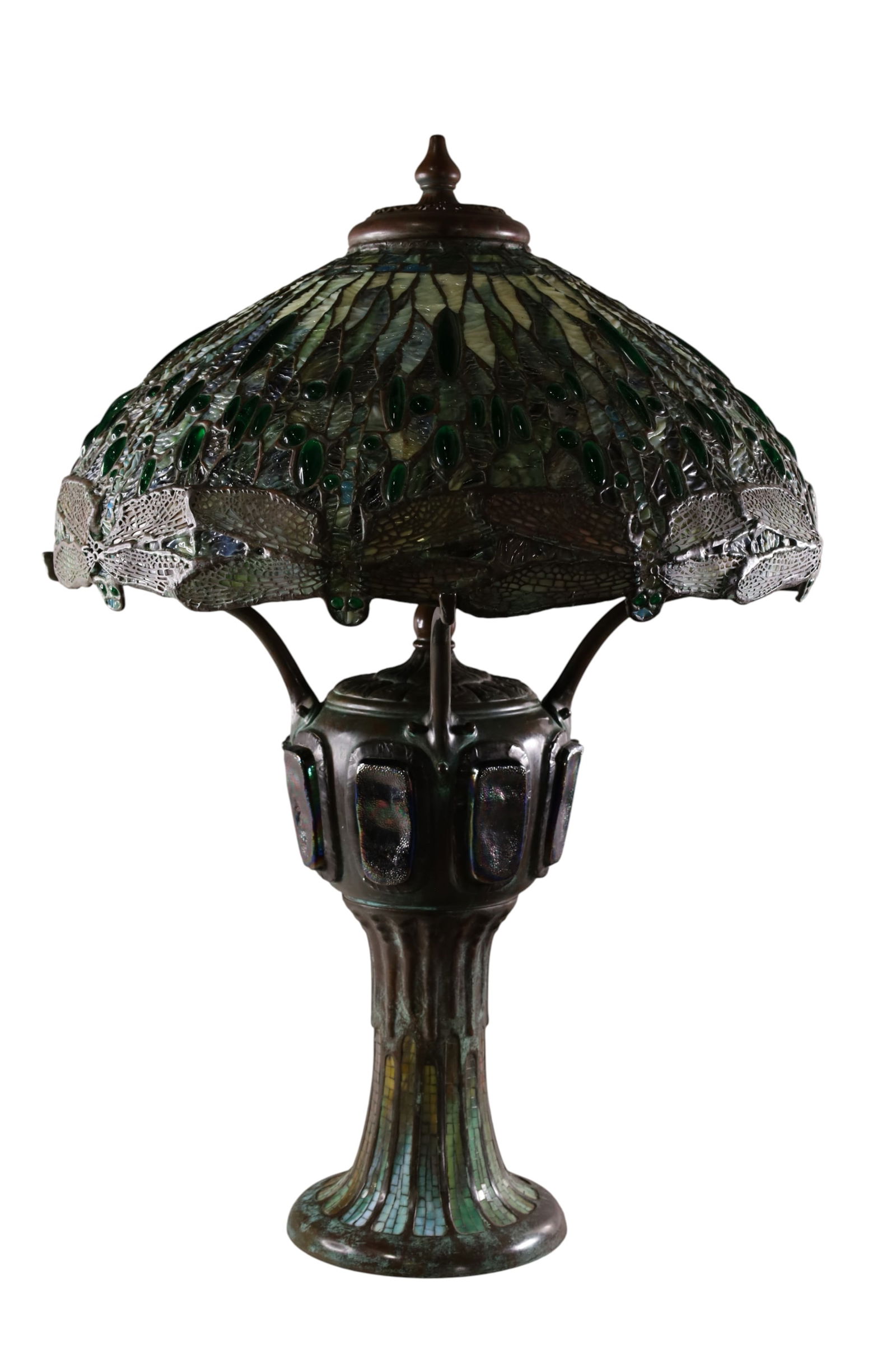 LARGE LEADED DRAGONFLY TABLE LAMP (1 of 5)