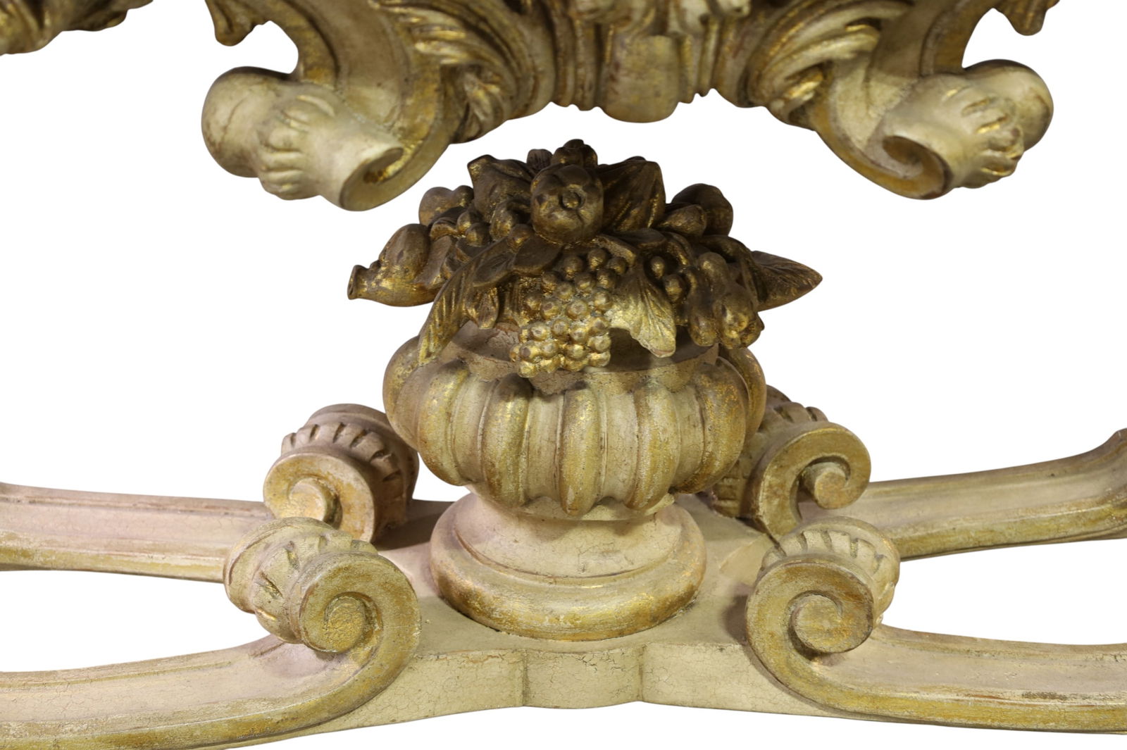 SPANISH ROCOCO MARBLE TOP HALL TABLE - 2