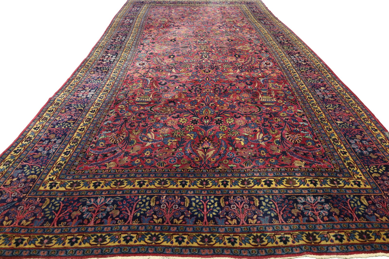 APPROX 19' x 9' 9" HANDMADE WOOL RUG (1 of 7)