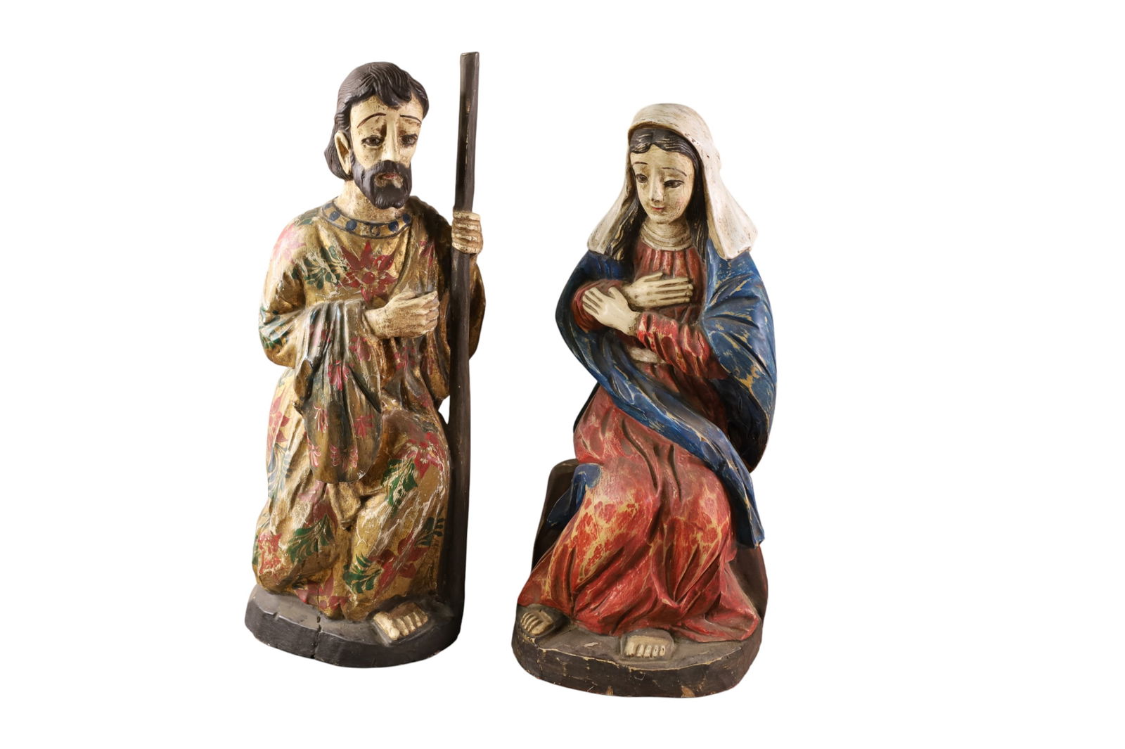 JOSEPH & MARY RELIGIOUS SANTO FIGURES (1 of 4)