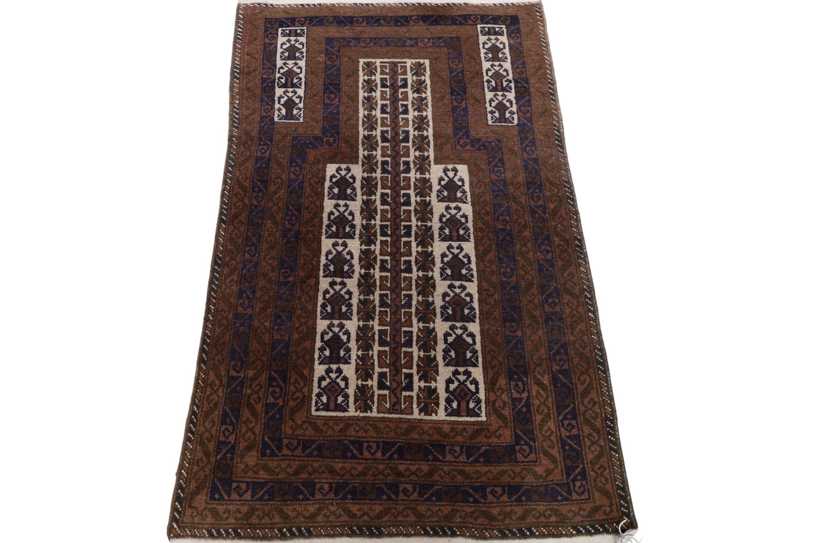 APPROX 4' 4" x 2' 7" HANDMADE WOOL RUG (1 of 2)