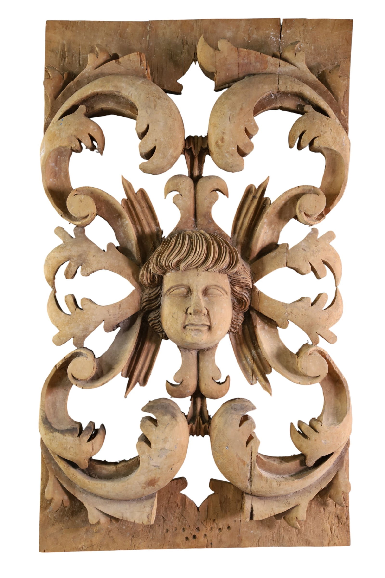 CARVED WOOD FIGURAL PANEL (1 of 2)