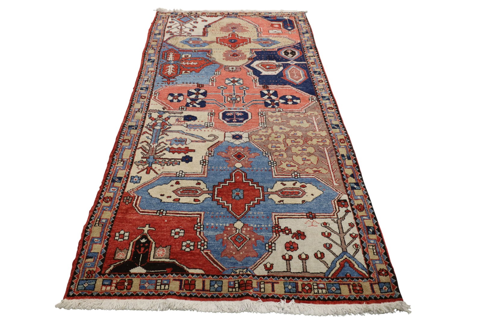 APPROX 4' 5" x 9' HANDMADE WOOL RUG (1 of 4)