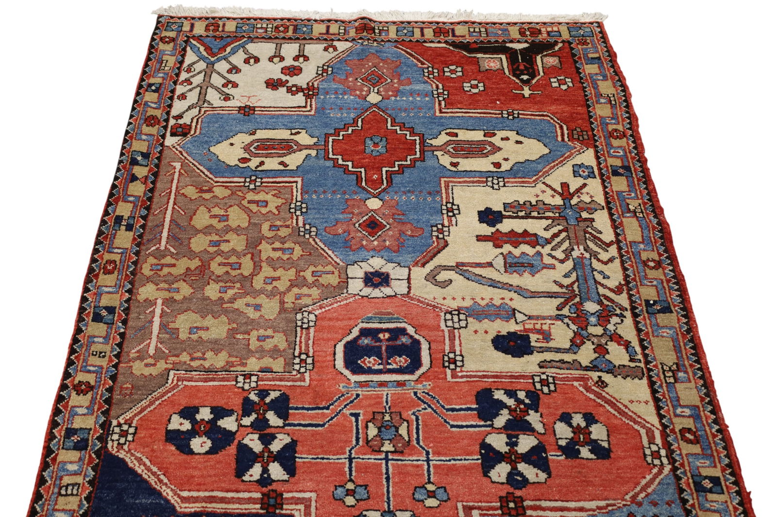 APPROX 4' 5" x 9' HANDMADE WOOL RUG - 3