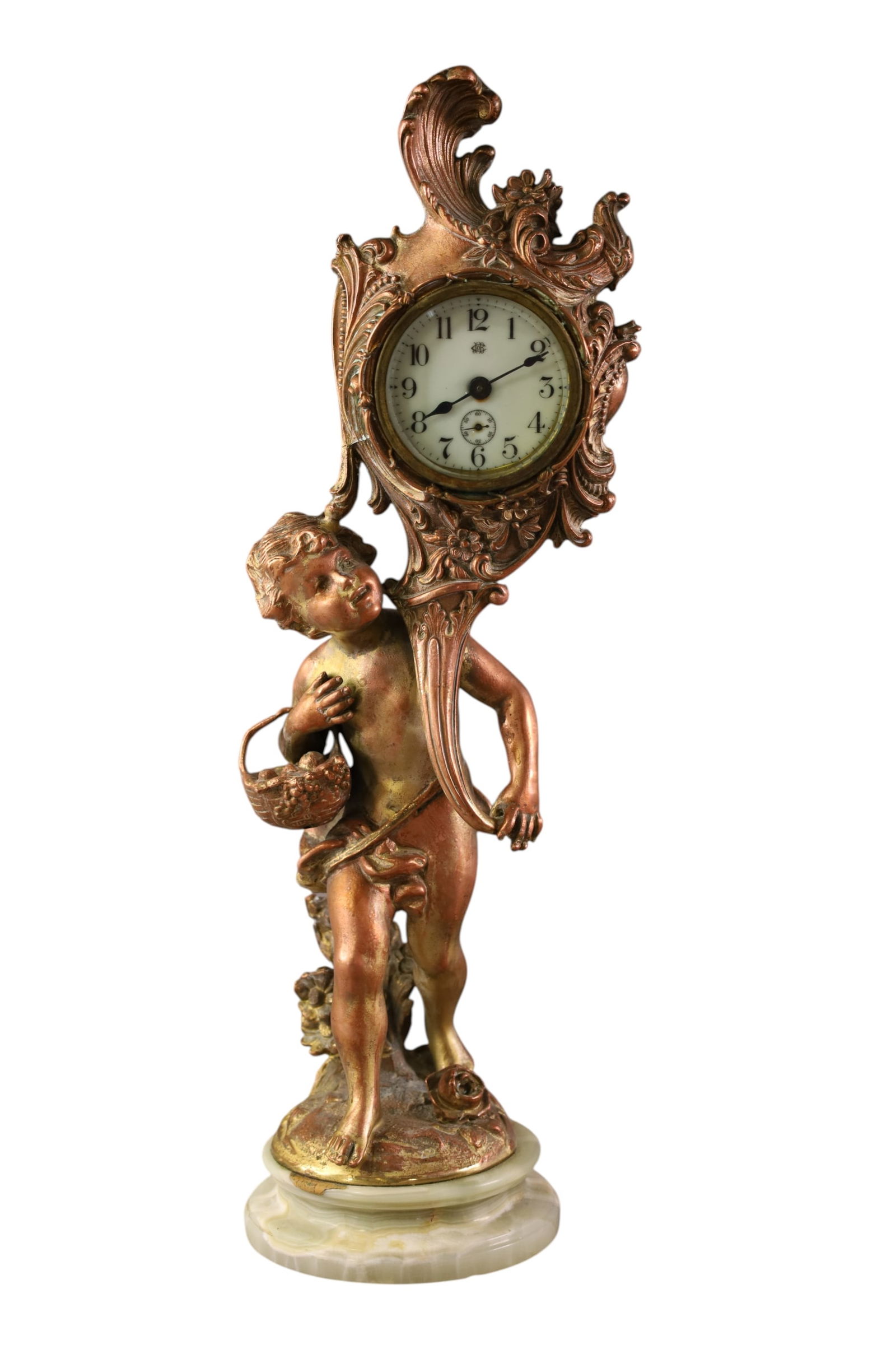 ANTIQUE FIGURAL SHELF CLOCK (1 of 2)
