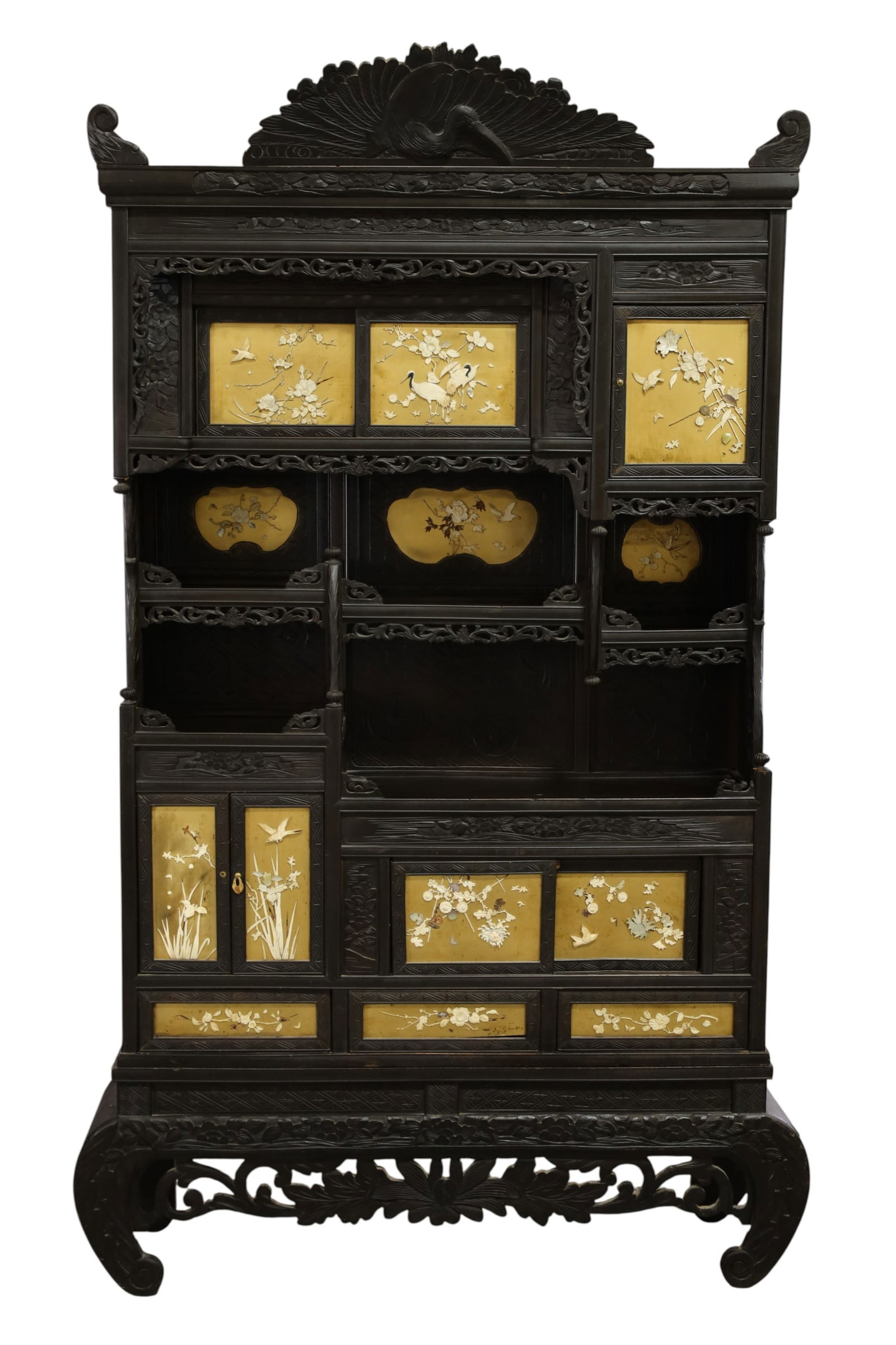 HIGHLY CARVED JAPANESE CABINET (1 of 6)