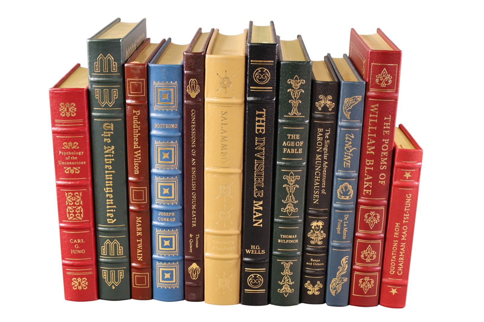 GROUPING OF EASTON PRESS LEATHER BOUND BOOKS: COMBINATION OF COLLECTORS & FAMOUS EDITIONS, 12 LEATHER BOUND BOOKS.