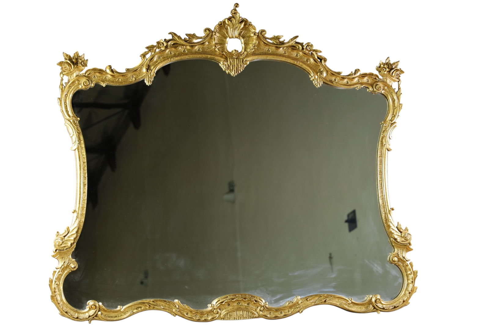 LARGE GILT WALL MIRROR (1 of 3)