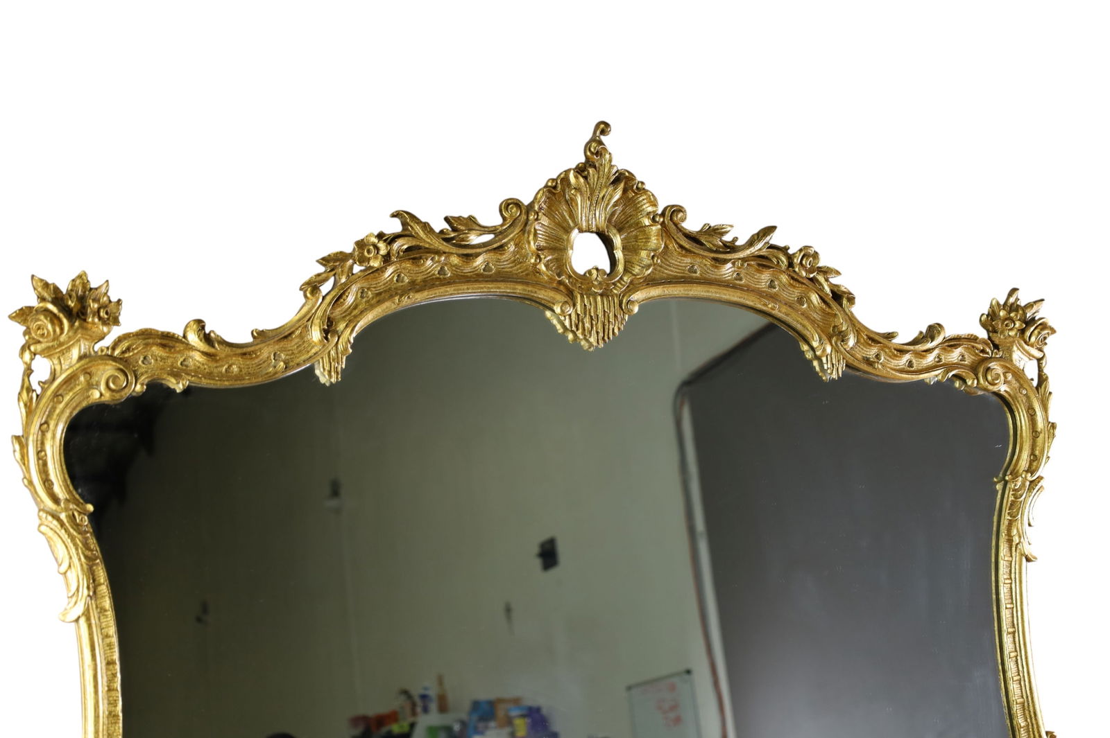 LARGE GILT WALL MIRROR - 2