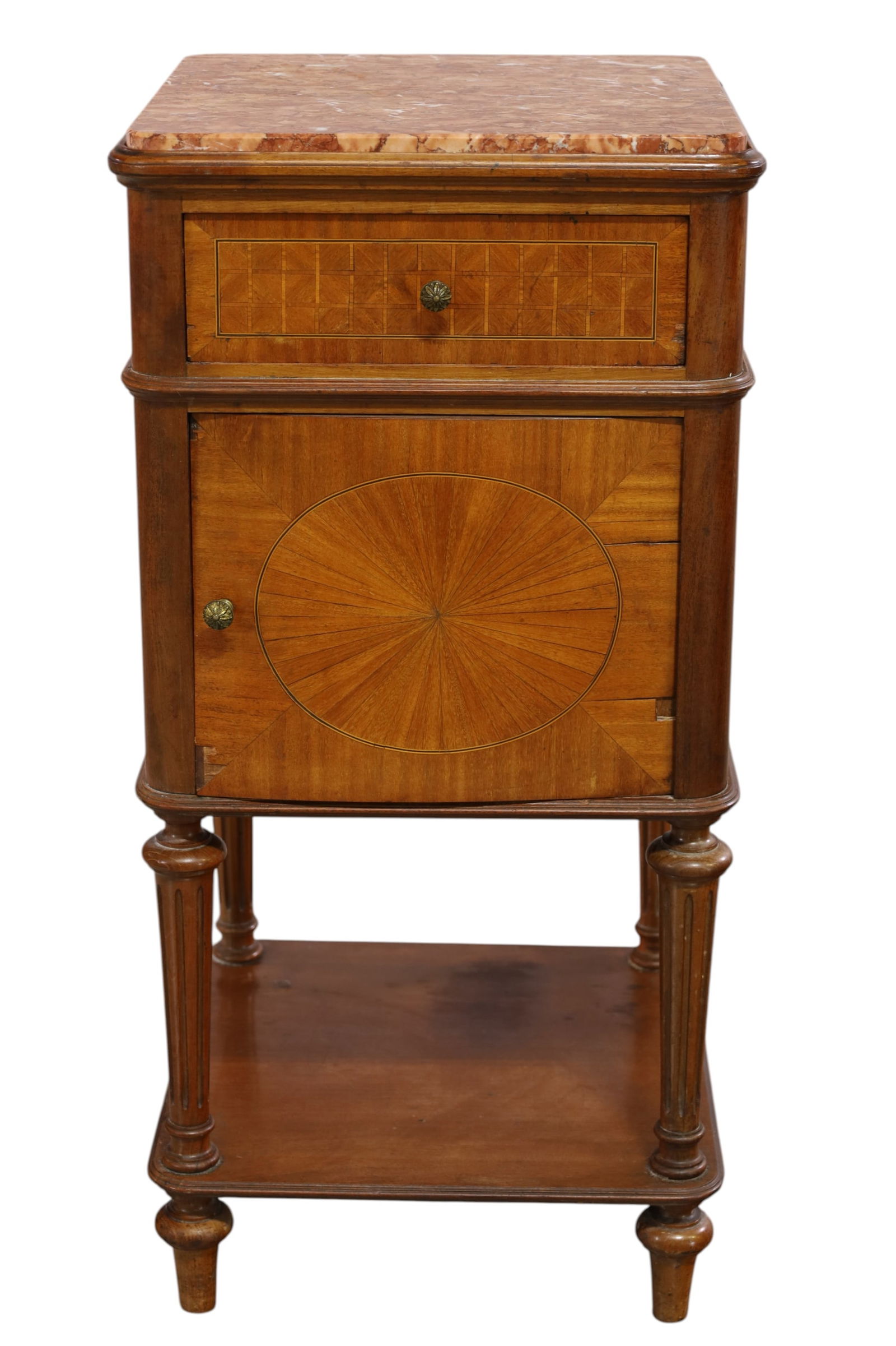 FRENCH MARBLE TOP NIGHTSTAND (1 of 3)