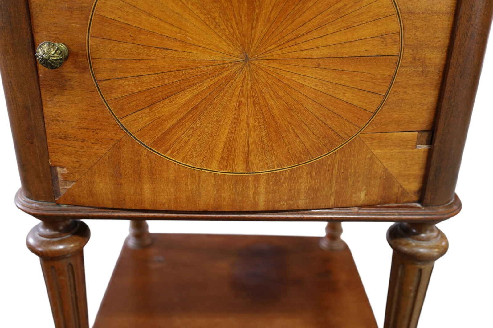 FRENCH MARBLE TOP NIGHTSTAND - 2