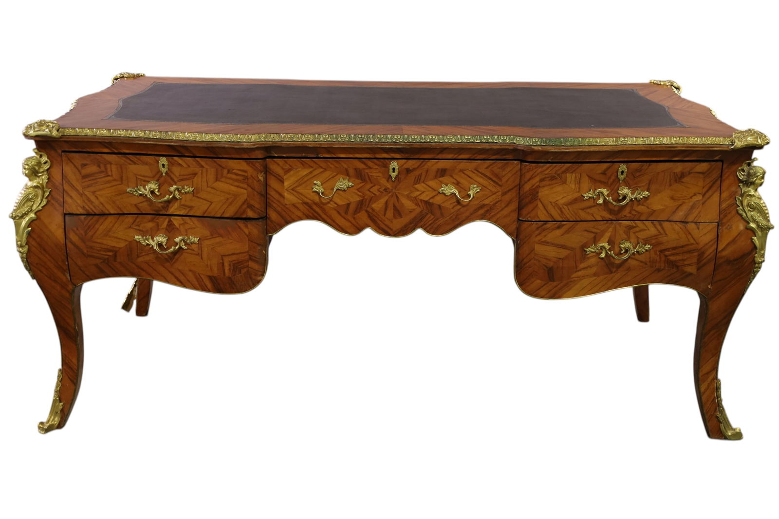 LARGE FRENCH BUREAU PLAT DESK (1 of 7)