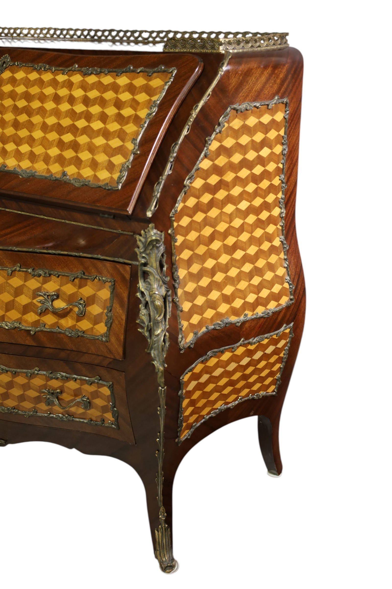 FRENCH STYLE DROP FRONT DESK - 2