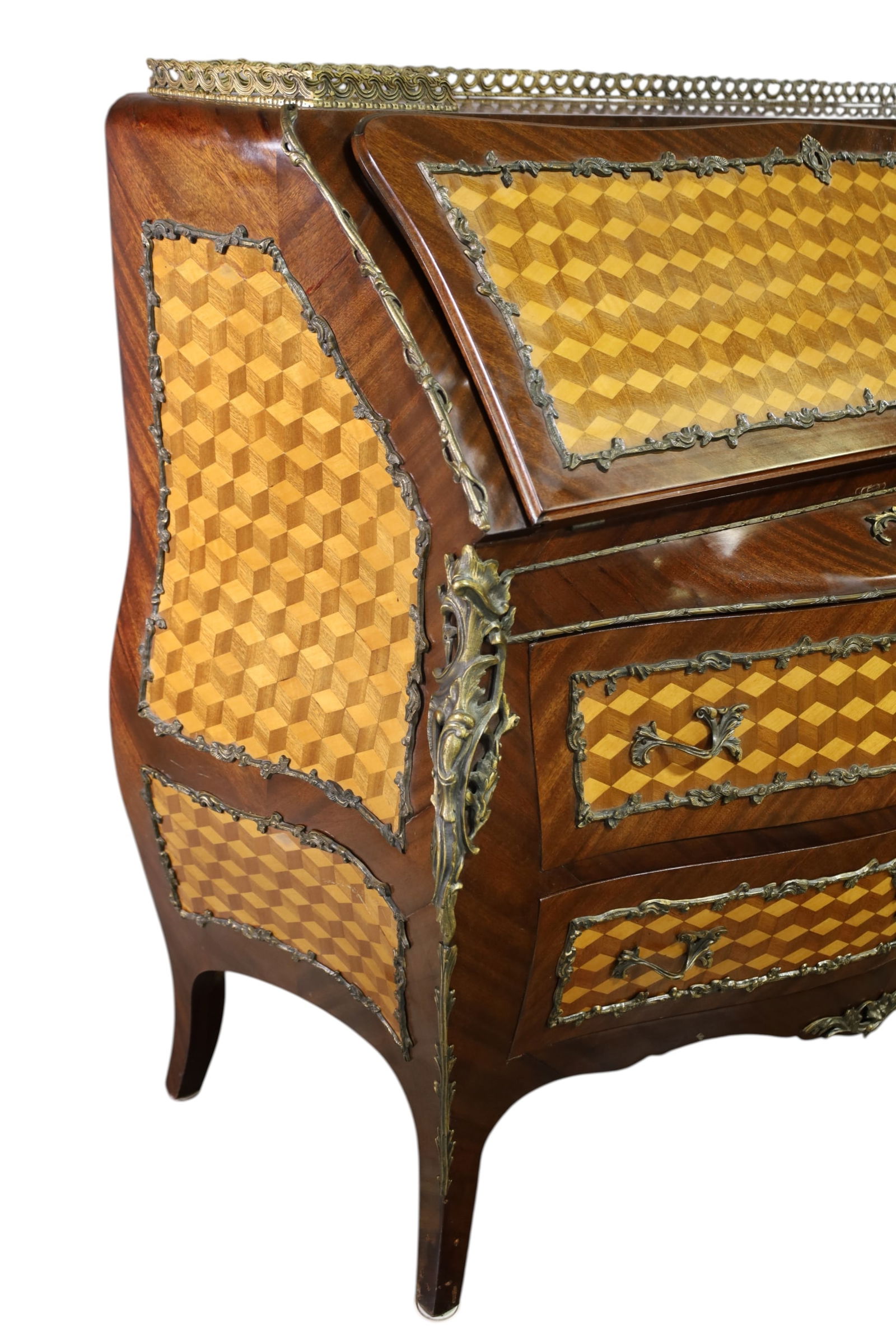 FRENCH STYLE DROP FRONT DESK - 3