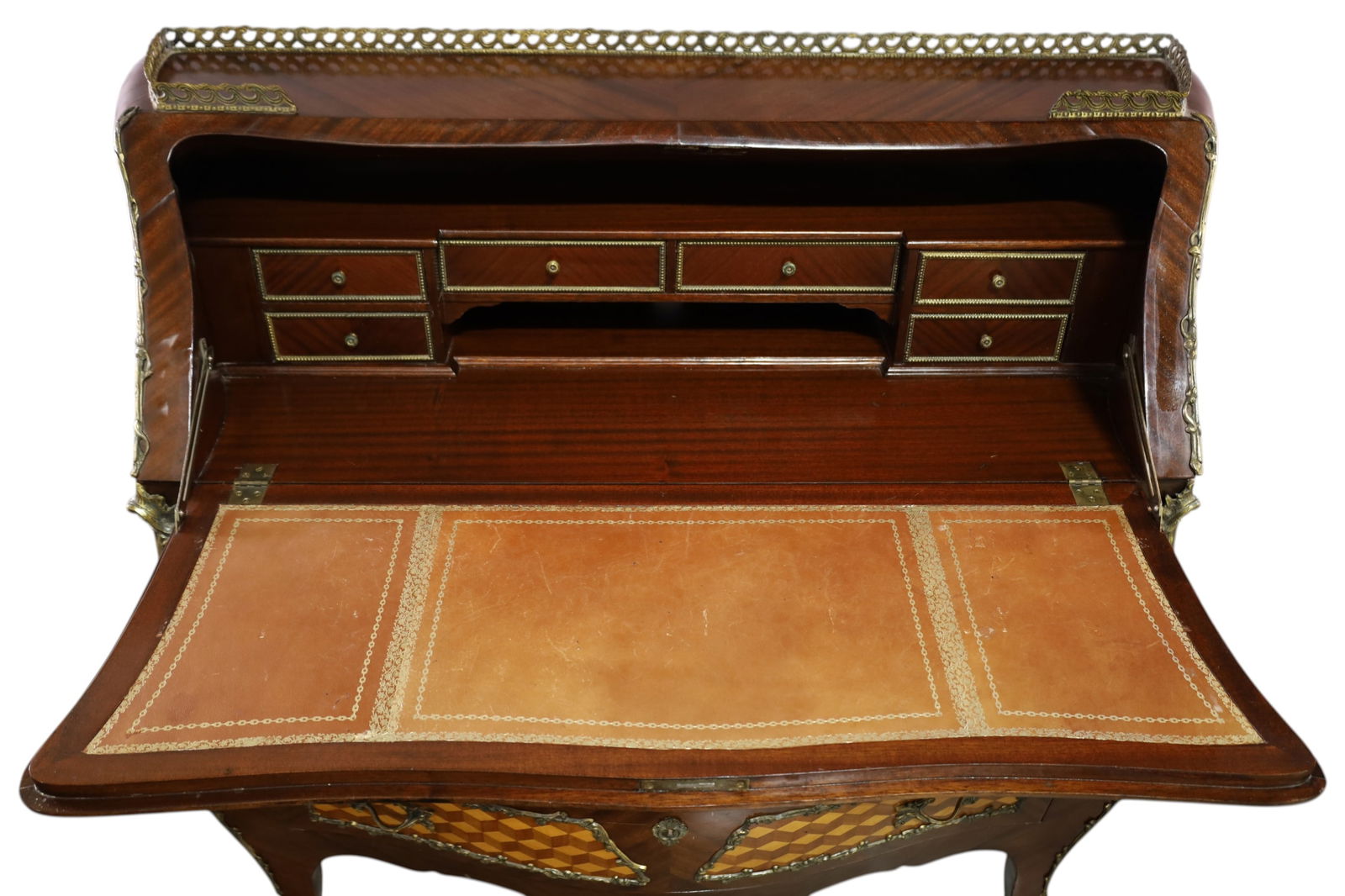 FRENCH STYLE DROP FRONT DESK - 4