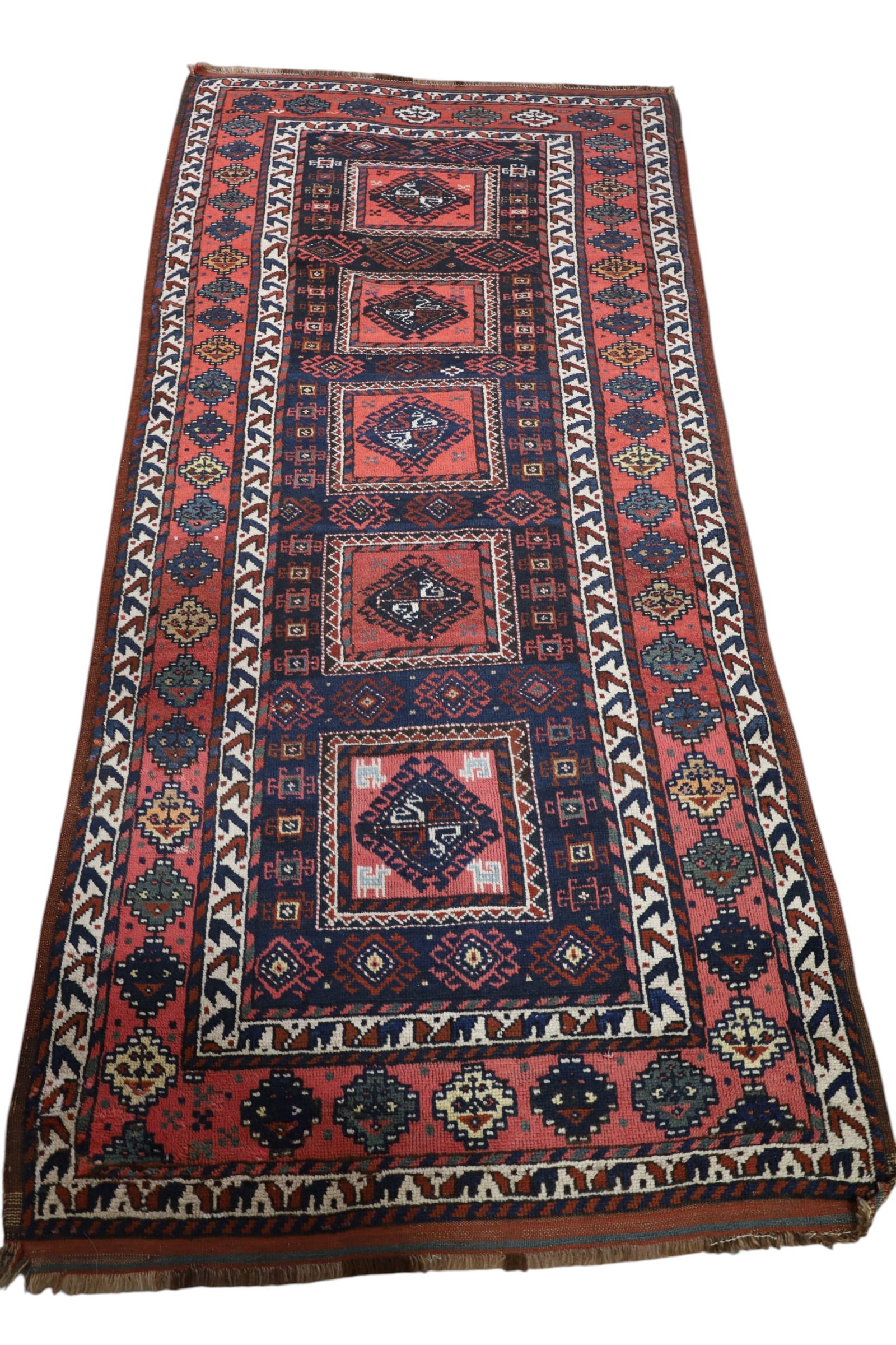 APPROX 7' 5" x 3' 6" HANDMADE WOOL RUG (1 of 4)