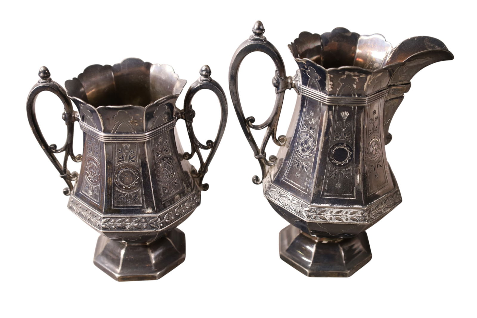 VICTORIAN SILVERPLATED TEA SET - 3