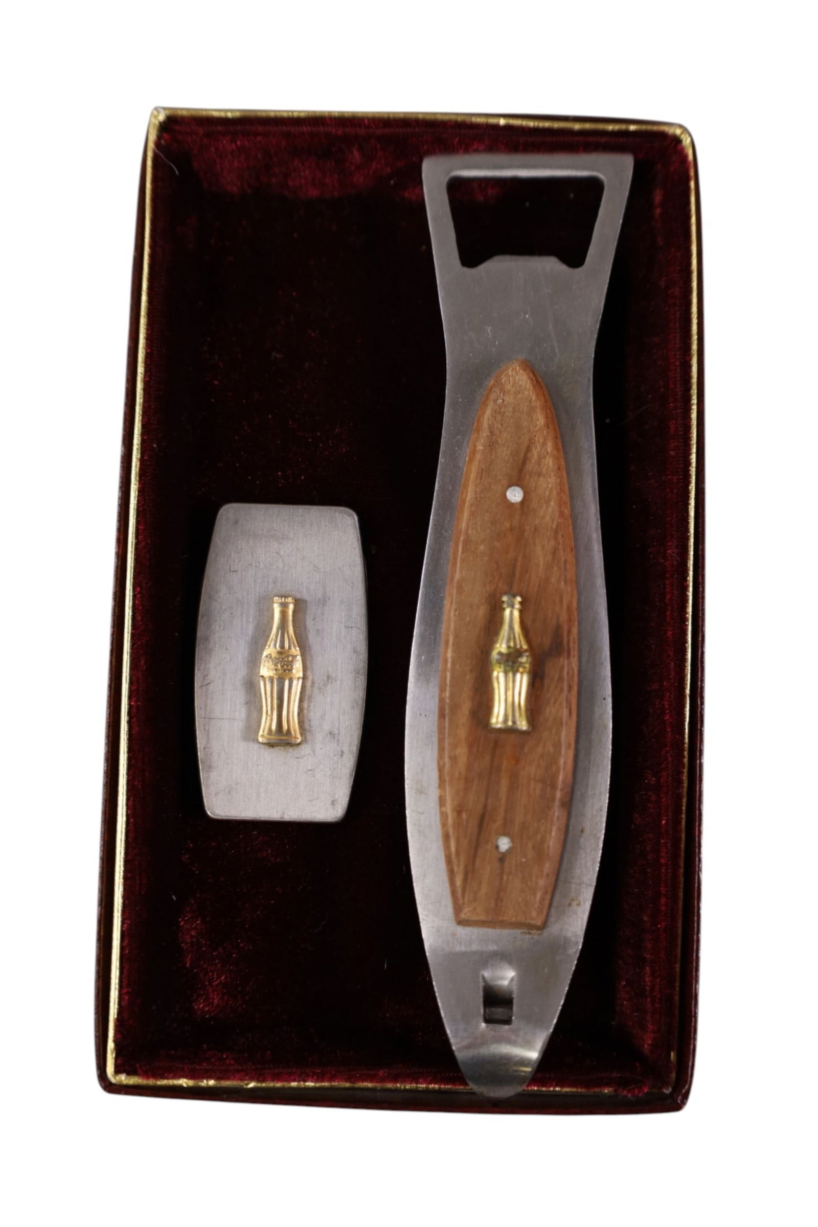 2 COCA COLA ITEMS: BOTTLE OPENER & POCKET KNIFE.