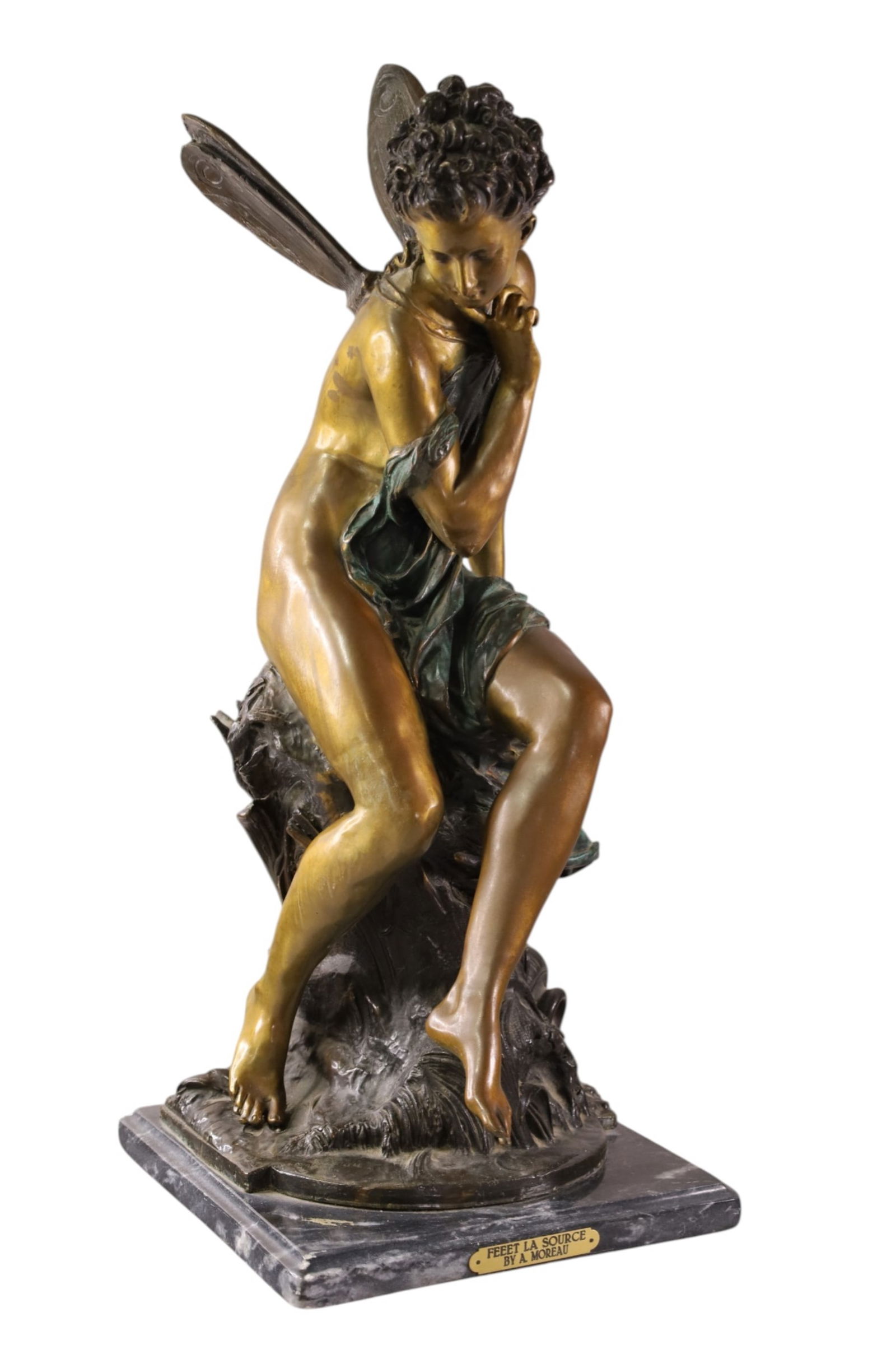 LARGE FEEET LA SOURCE BRONZE STATUE (1 of 4)