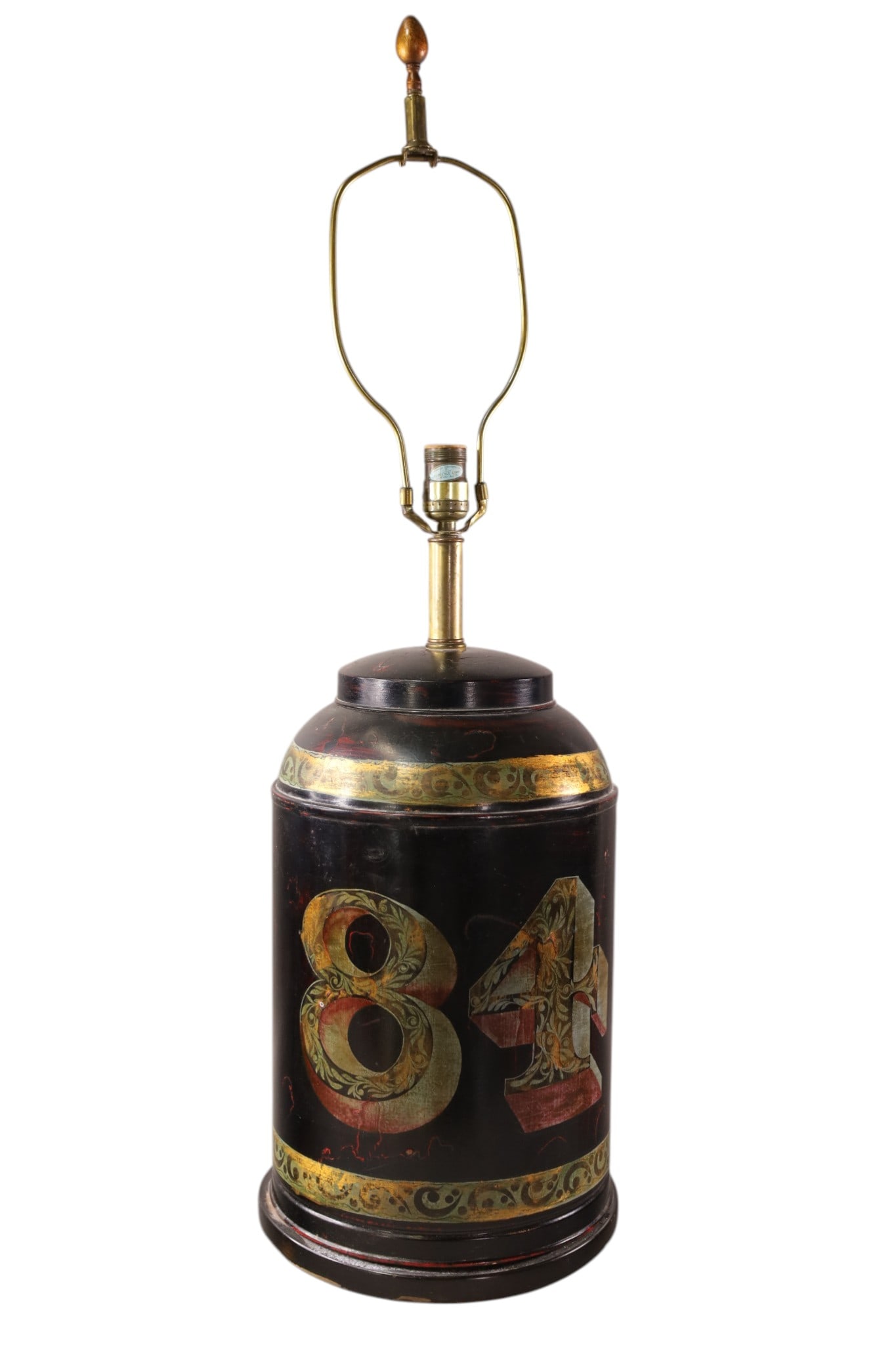 TOLE PAINTED TABLE LAMP (1 of 2)