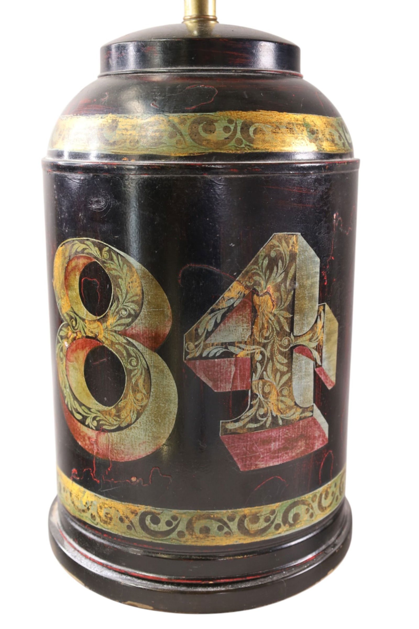 TOLE PAINTED TABLE LAMP - 2