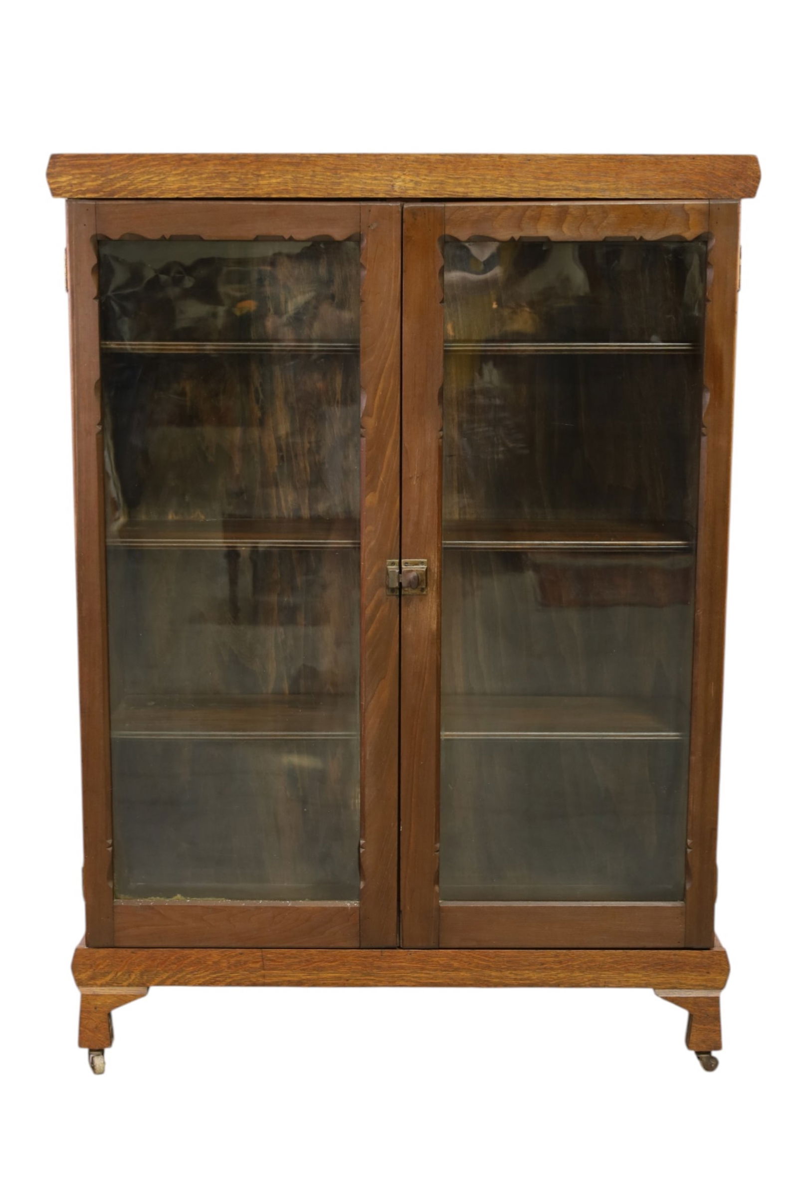 ANTIQUE 2 DOOR BOOKCASE (1 of 2)