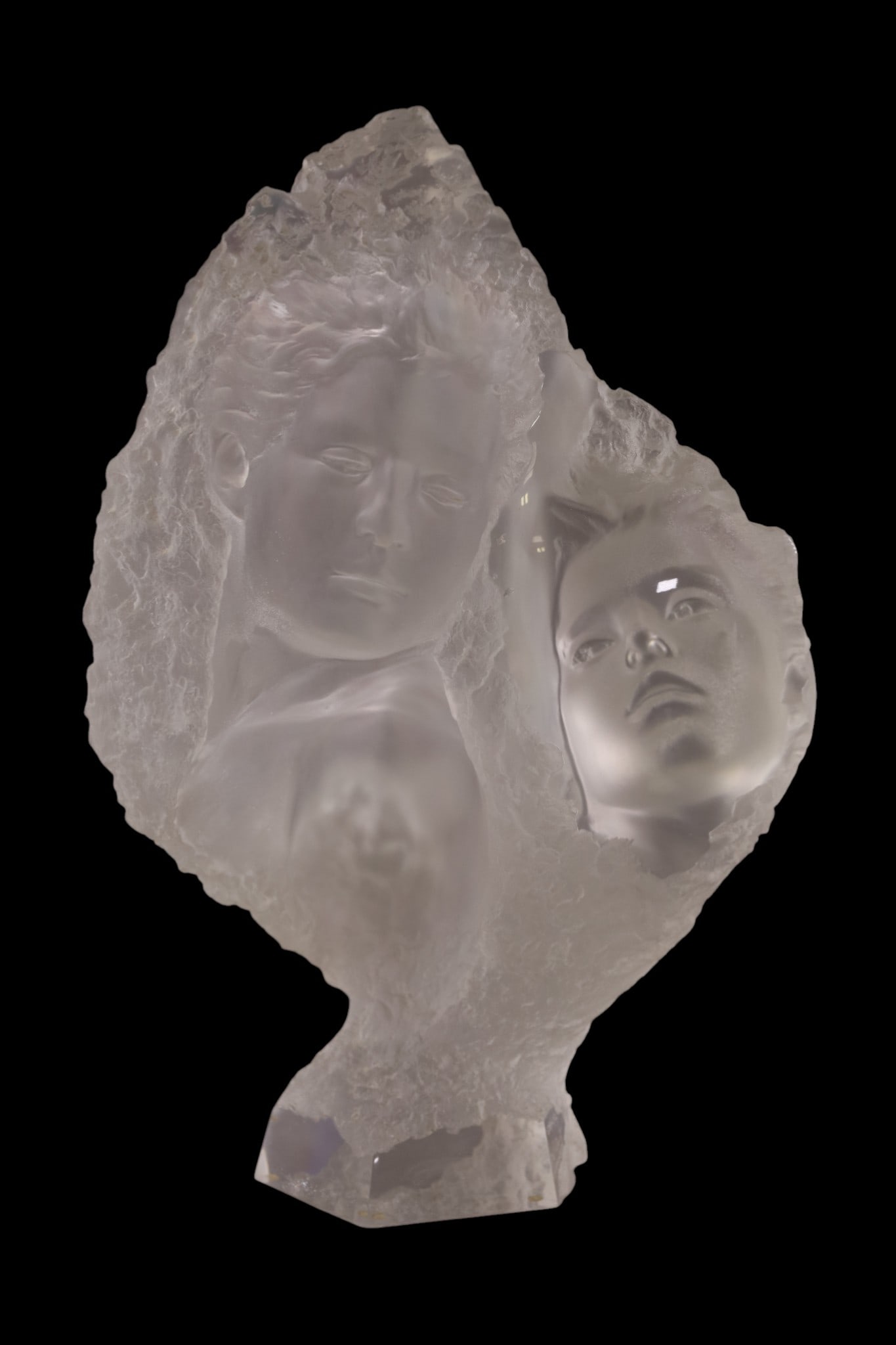 MICHAEL WILKINSON ACRYLIC SCULPTURE: LARGE FIGURAL ACRYLIC SCULPTURE, MICHAEL WILKINSON. No 428/500. DATED 1994. 20" H.