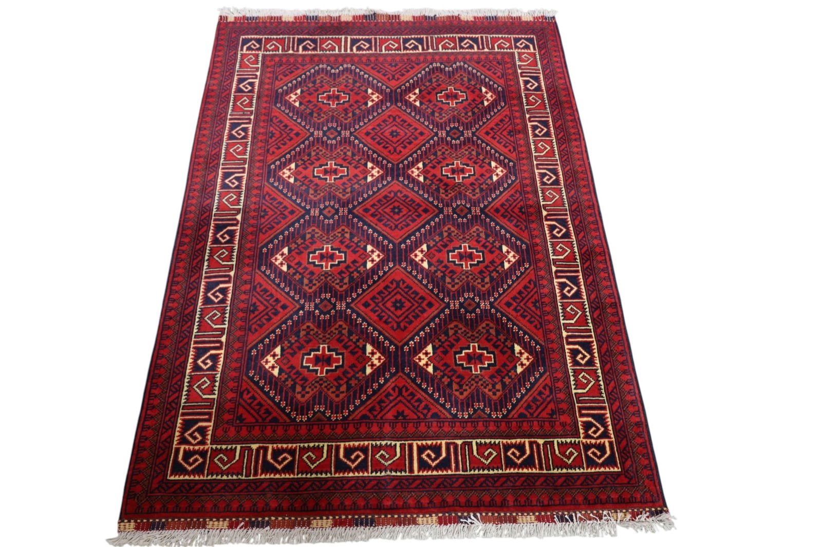 APPROX 5' x 3' 6" HANDMADE WOOL RUG: HANDMADE WOOL RUG.