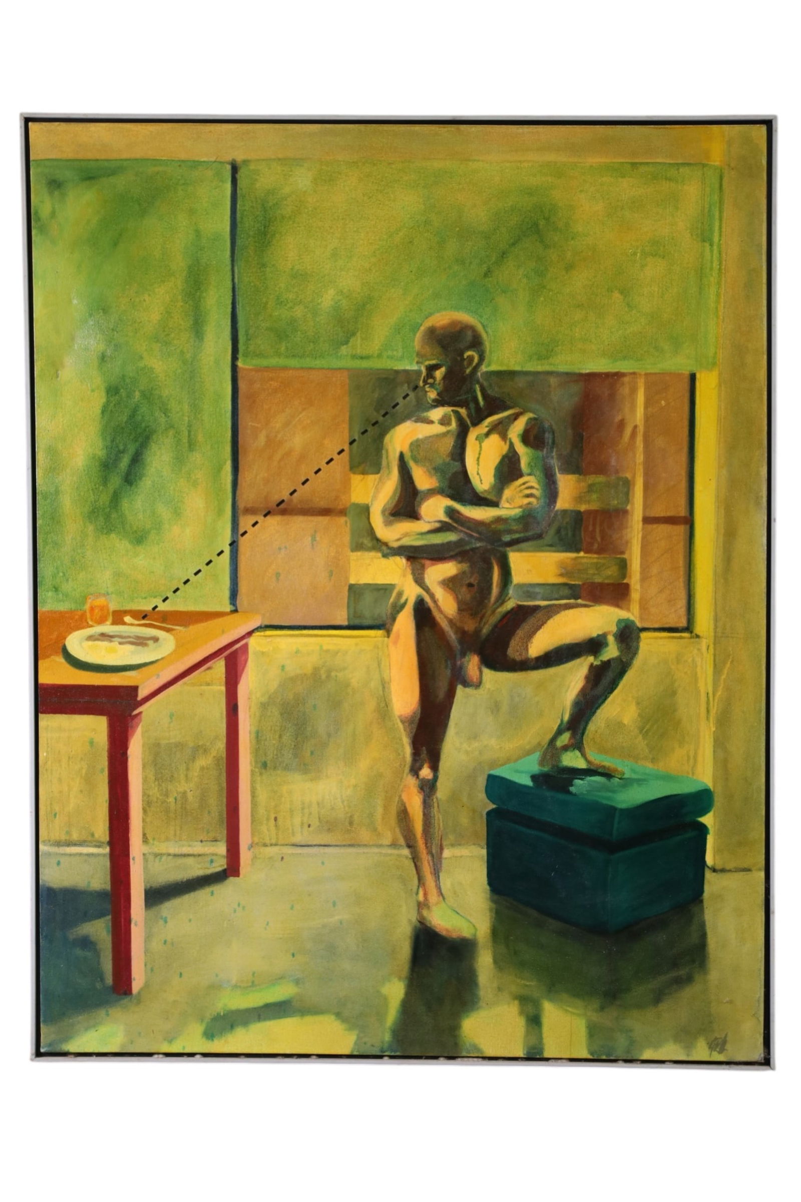 LARGE MCM MALE NUDE PAINTING (1 of 3)