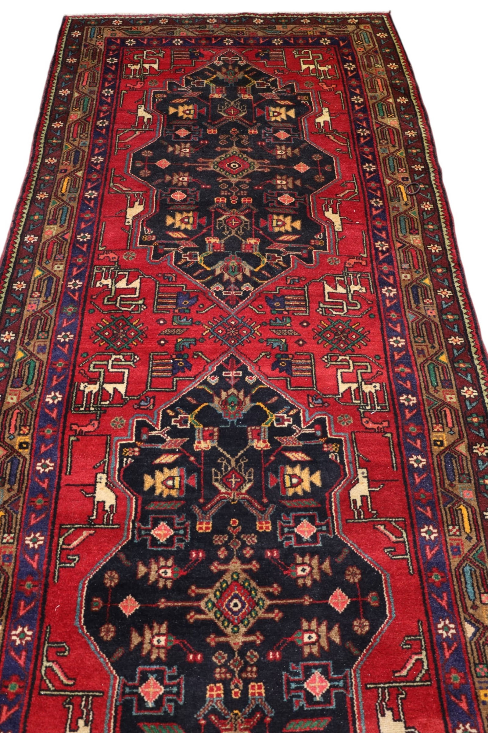 APPROX 9' x 4' HANDMADE WOOL RUG - 3