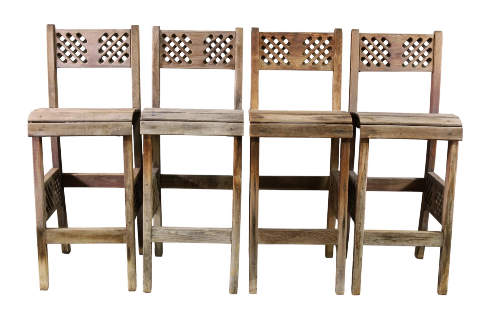 SET OF 4 REDWOOD BARSTOOLS (1 of 3)