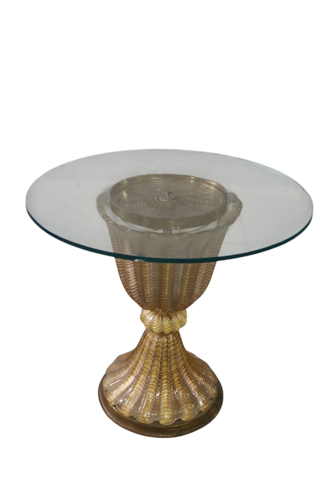 MURANO STYLE GLASS SIDE TABLE (1 of 3)