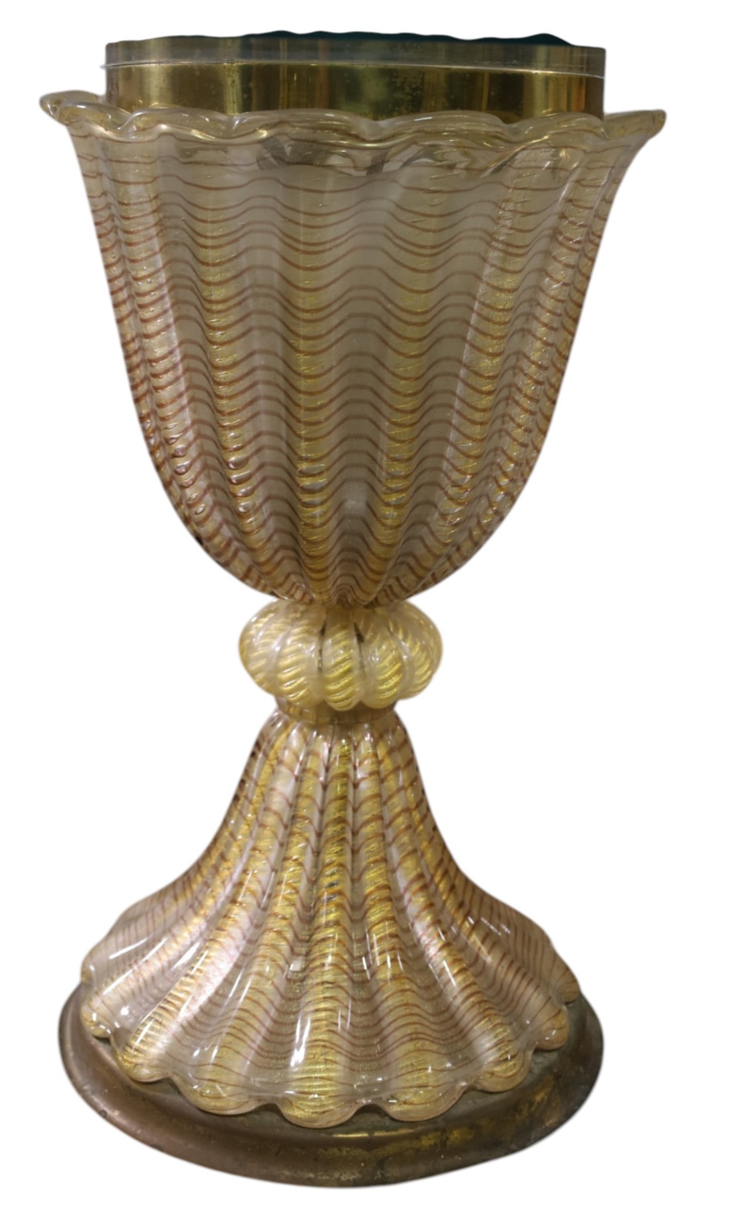 MURANO STYLE GLASS SIDE TABLE - 2