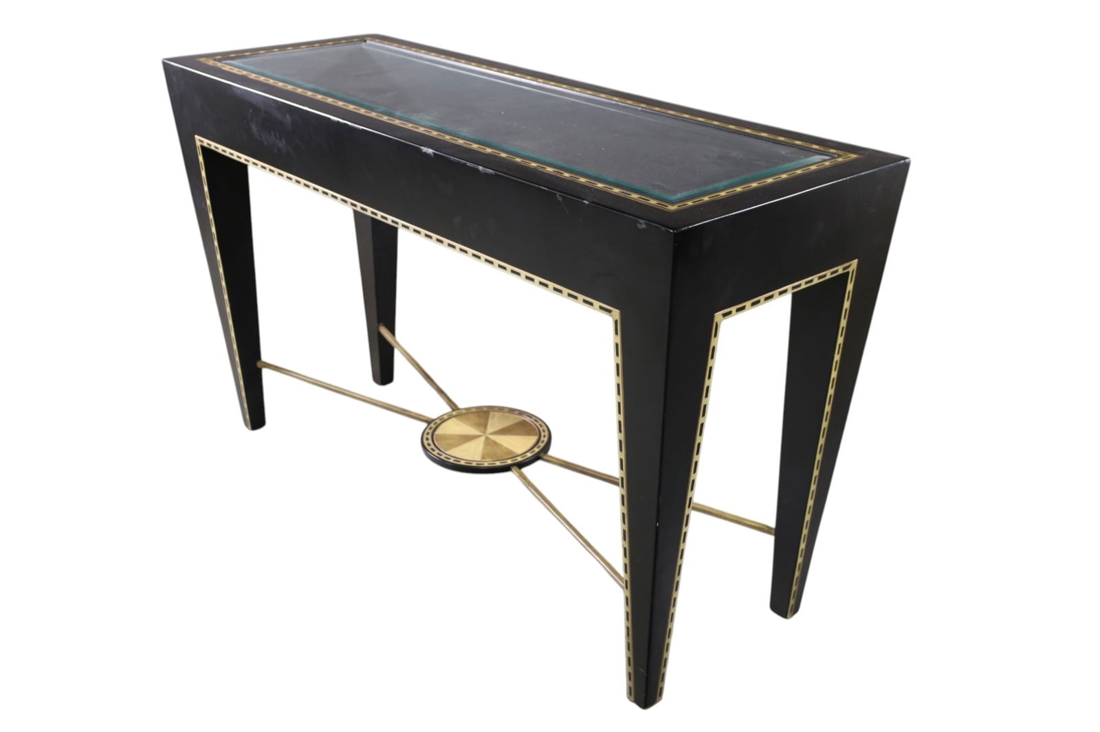 BLACK LACQUER CONSOLE TABLE - 2