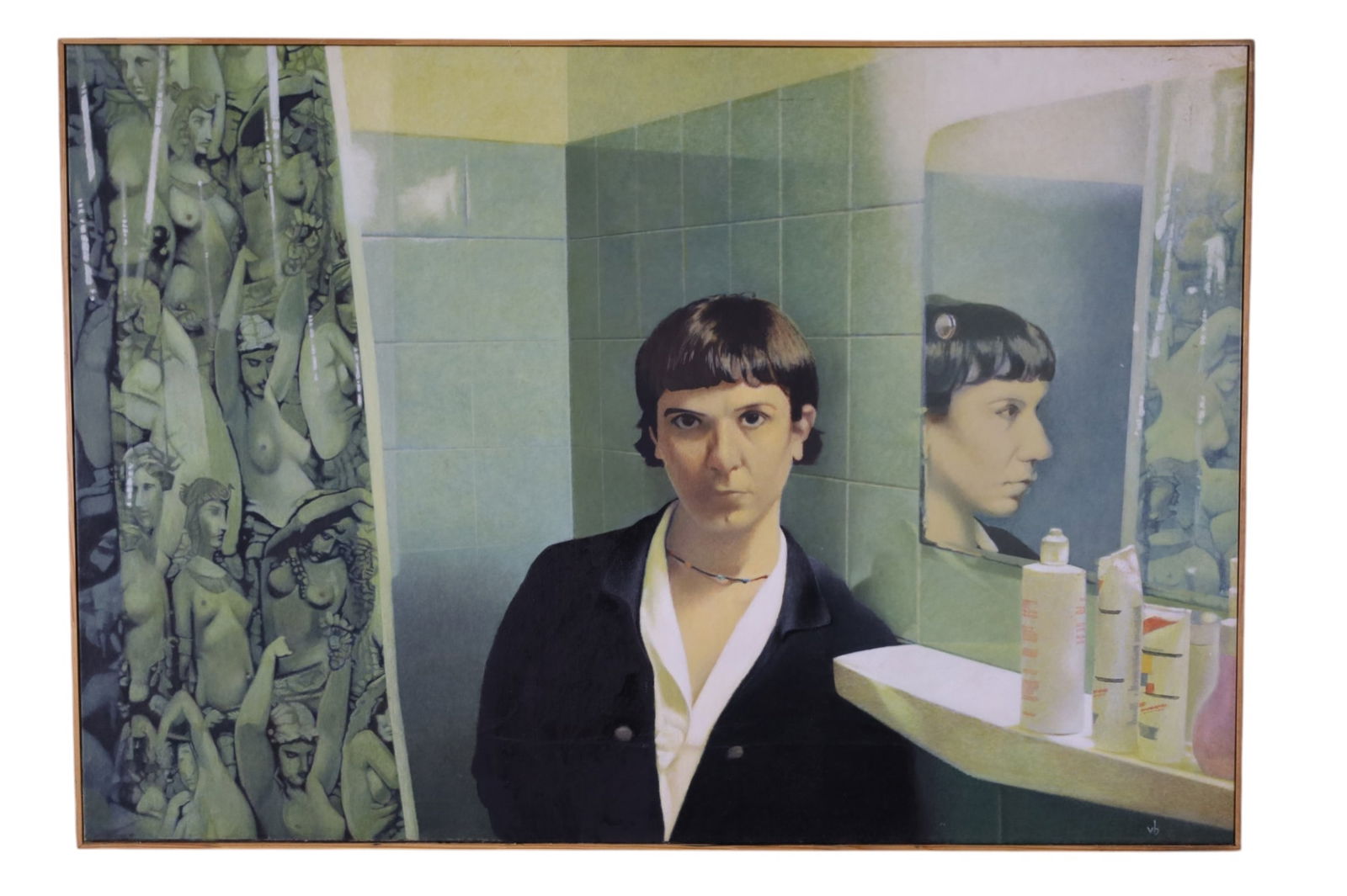 VASSILIS BOUTOS OIL PAINTING: OIL ON CANVAS, SIGNED LOWER RIGHT, TITLED KIKI IN THE CORNER. 49" x 34" THIS ITEM EXCEEDS SIZE LIMITATIONS FOR IN HOUSE SHIPPING, MUST BE PICKED UP IN HOUSE OR SHIPPED VIA 3rd PARTY GROUND 