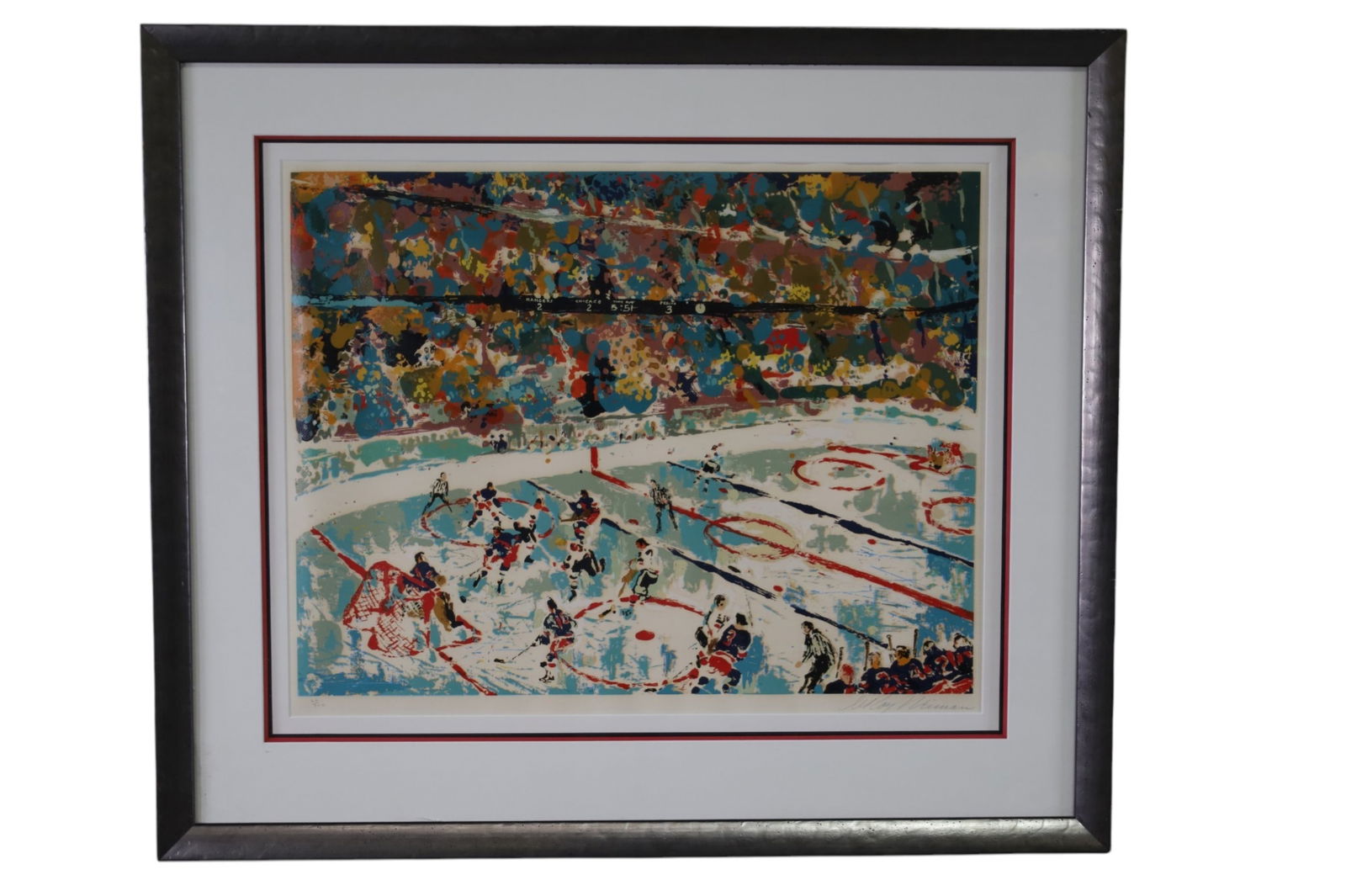 LEROY NEIMAN SERIGRAPH: TITLED SLAPSHOT, LEROY NEIMAN SERIGRAPH, SIGNED LOWER RIGHT. No 66/300. 40" x 34 1/2"