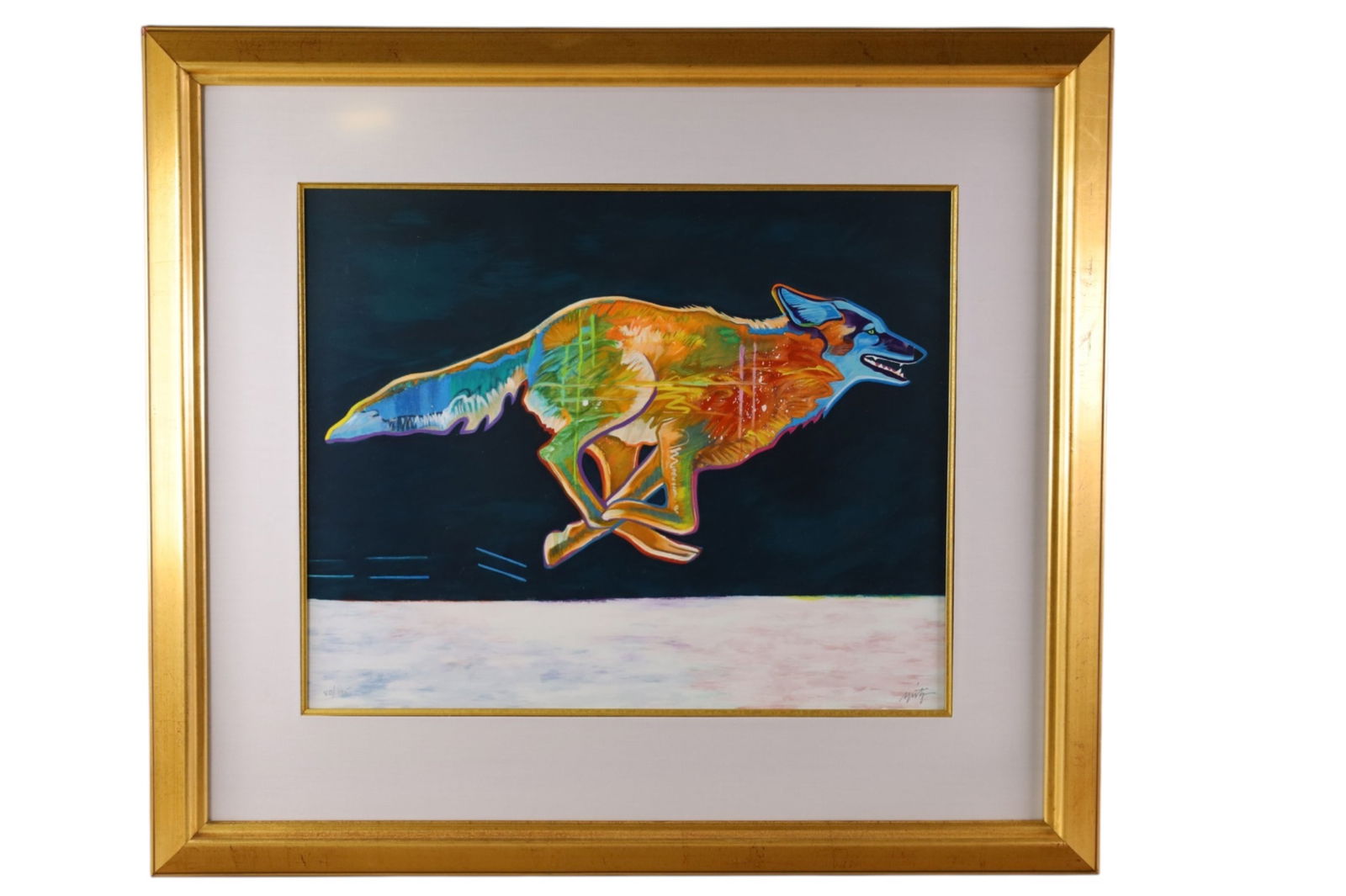 JOHN NIETO SERIGRAPH: SIGNED LOWER RIGHT, No 80/195. FRAMED SERIGRAPH UNDER GLASS. IN CUSTOM FRAME. 36" x 32"